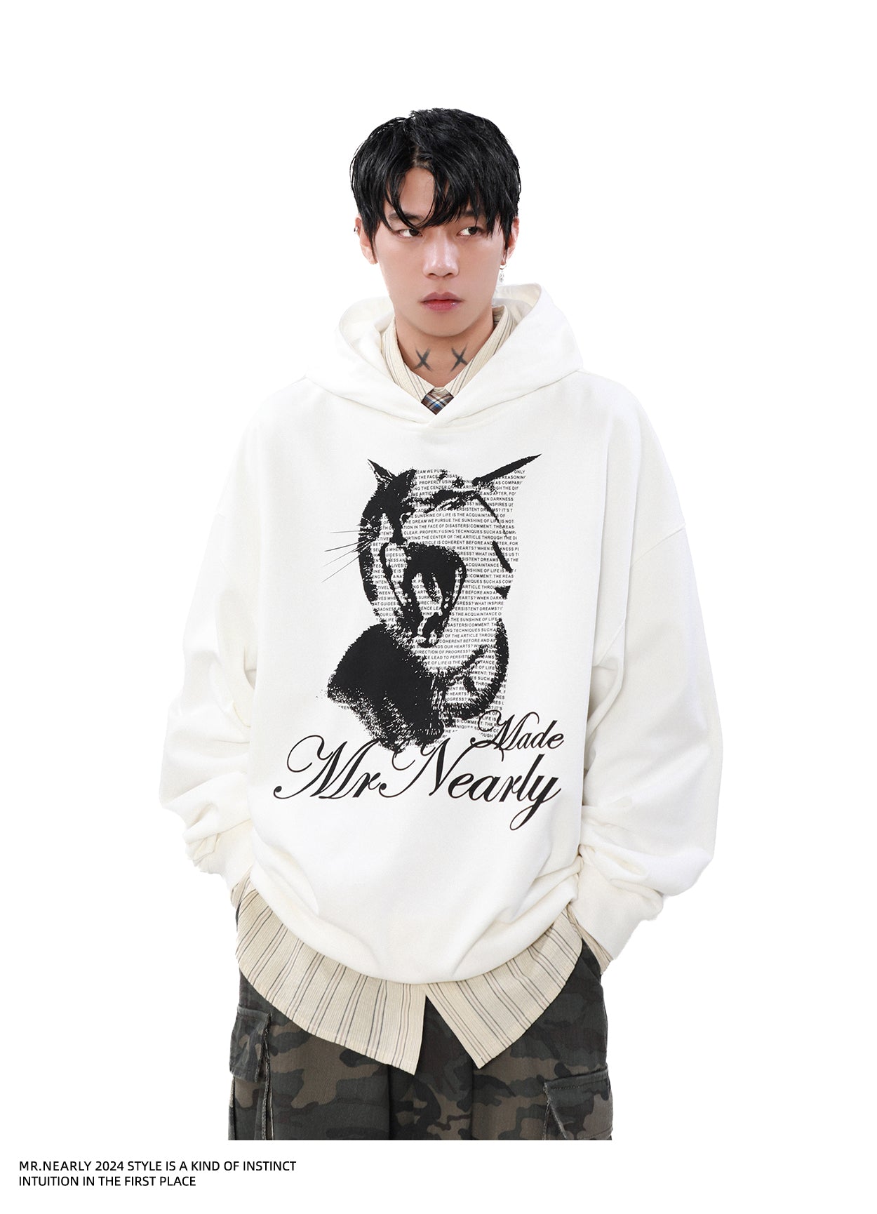 QS872A print hoodie