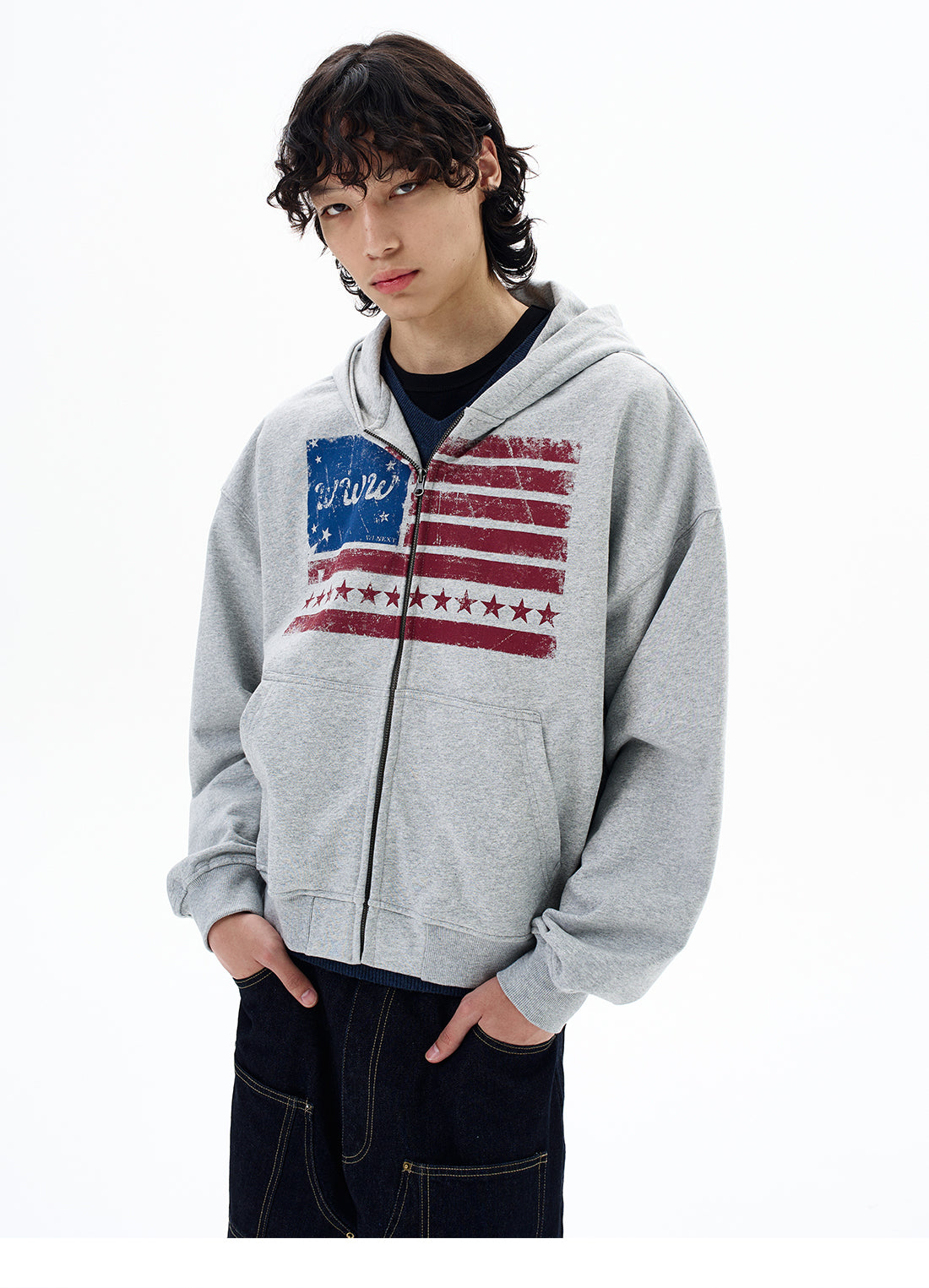 QS640B zip hoodie