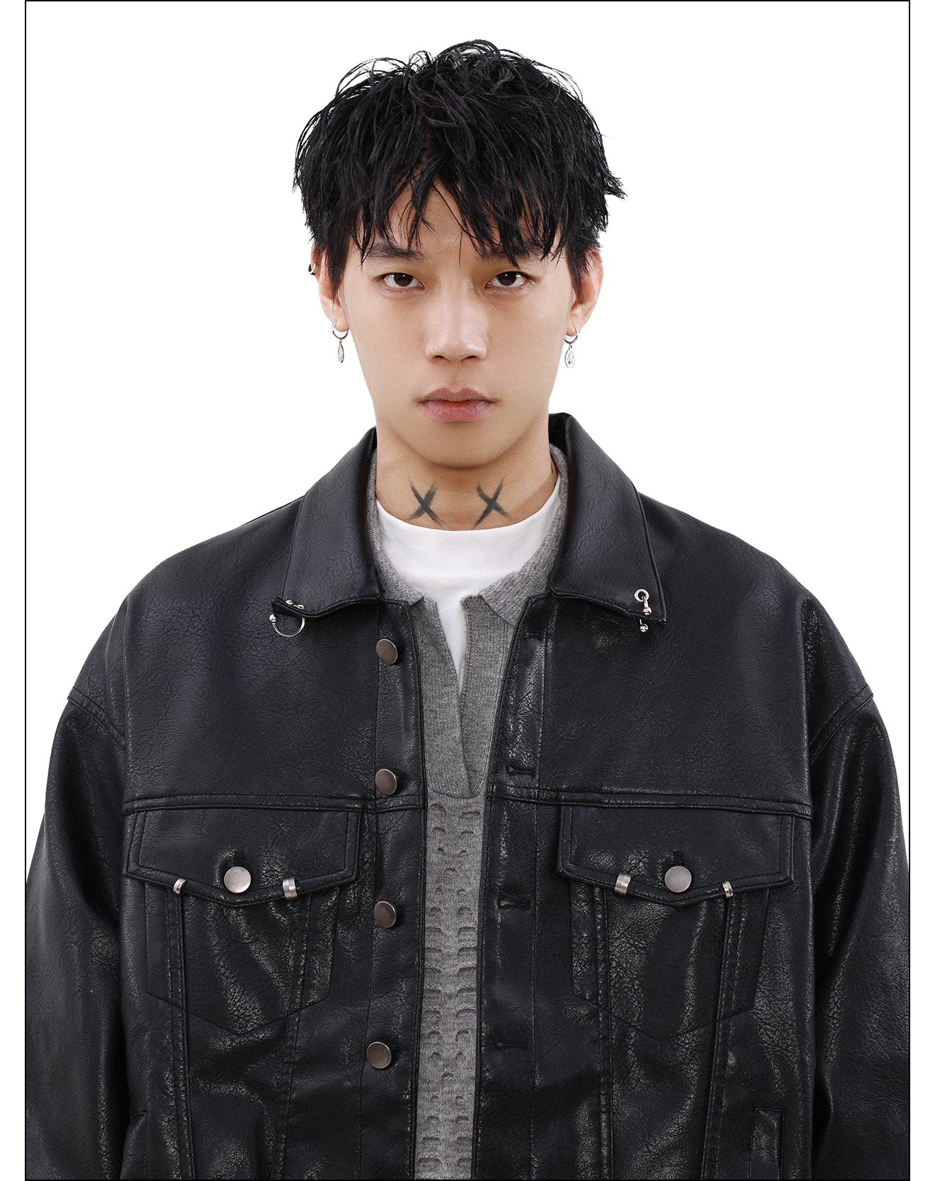 QS002B leather jacket