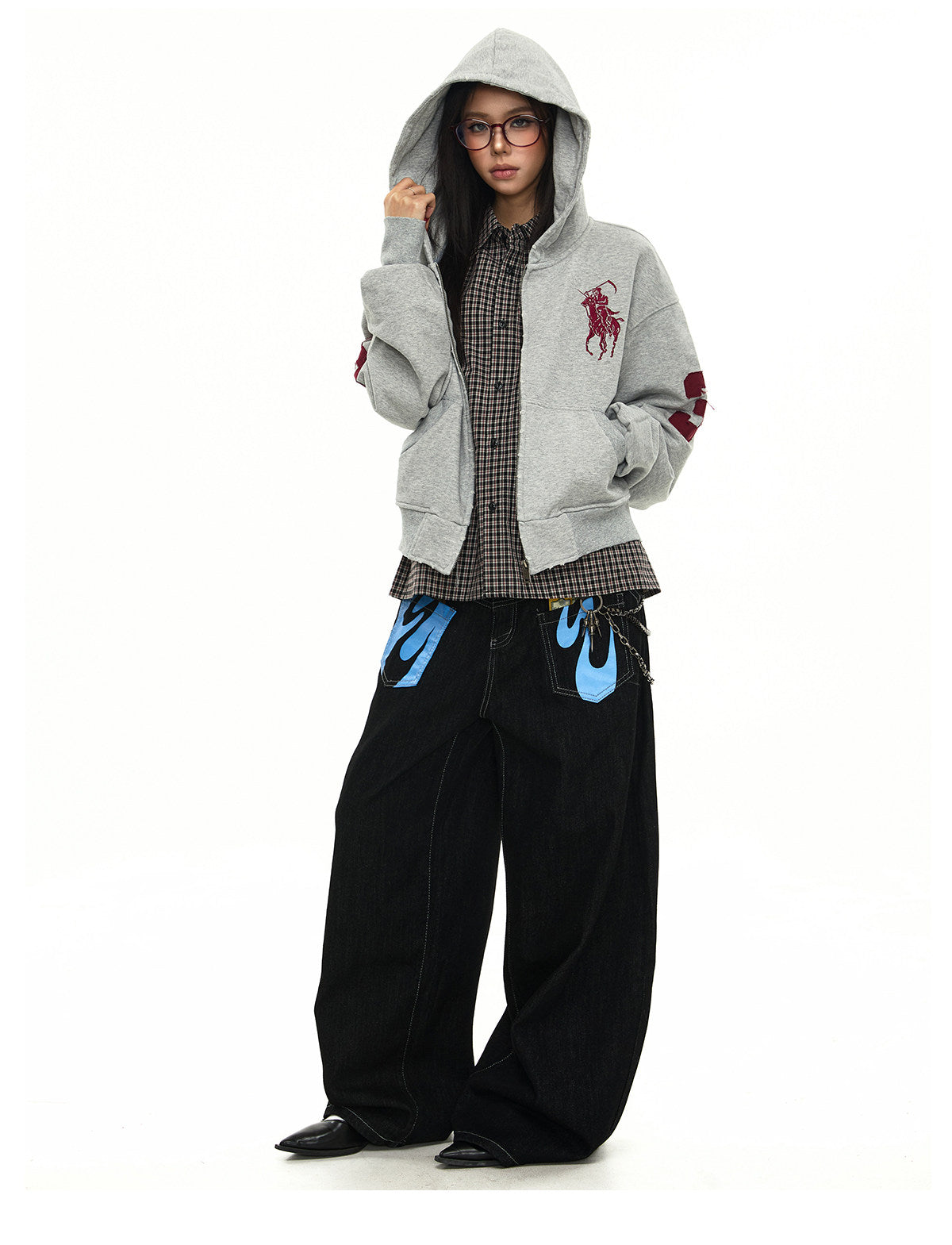 QS674B zip hoodie
