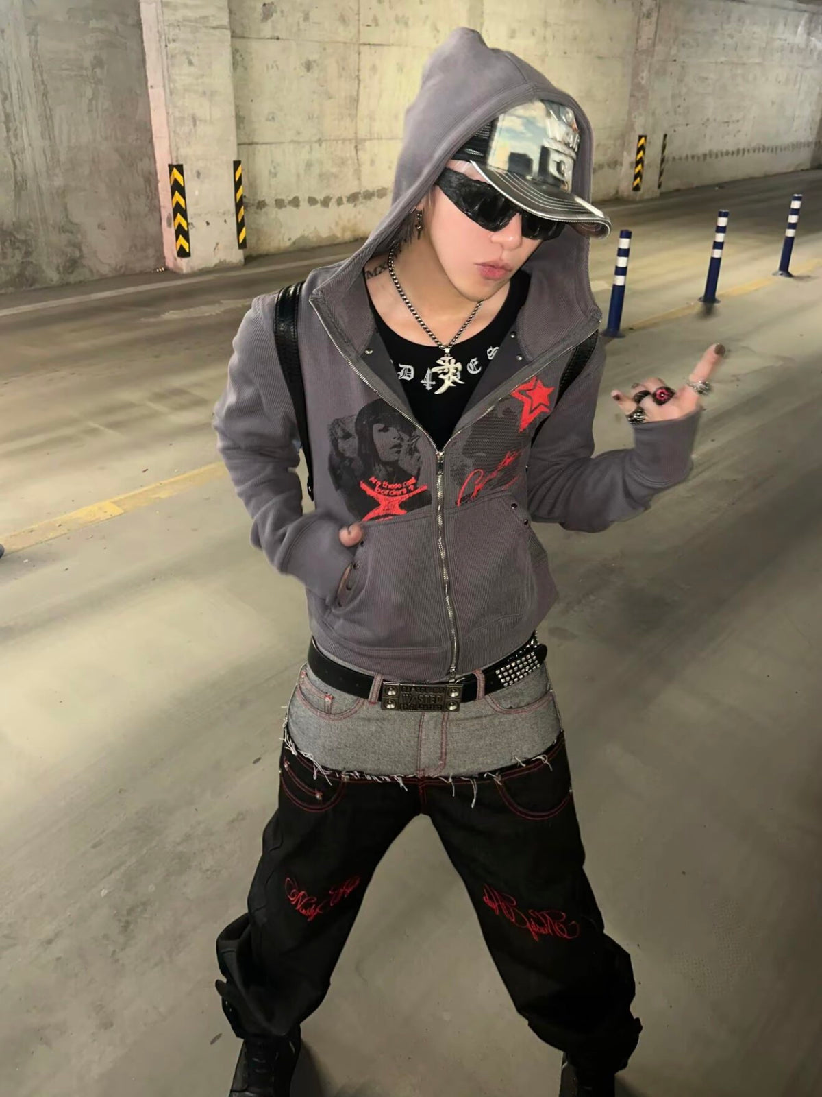 QS938B zip hoodie