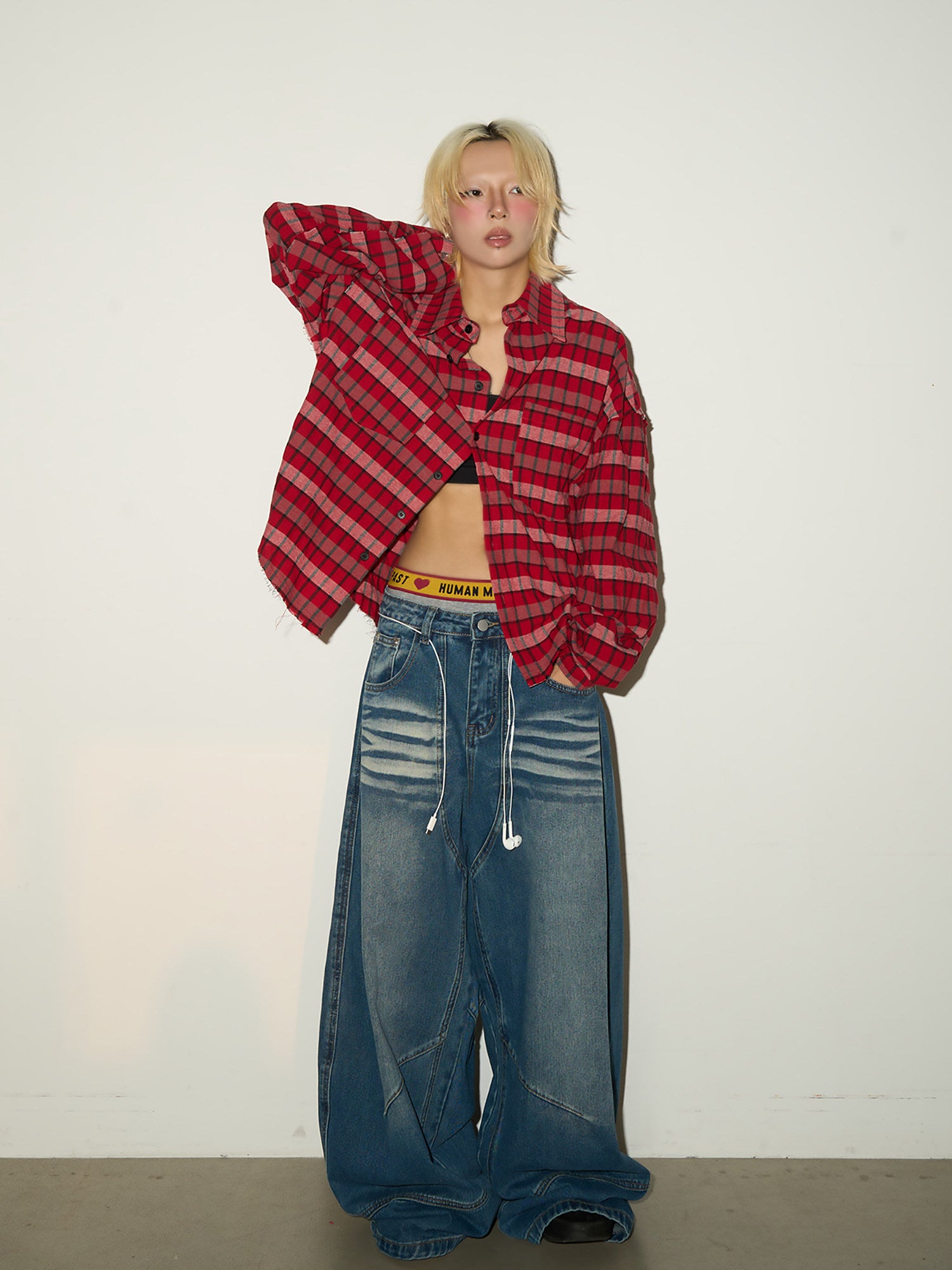 QS744B wash denim