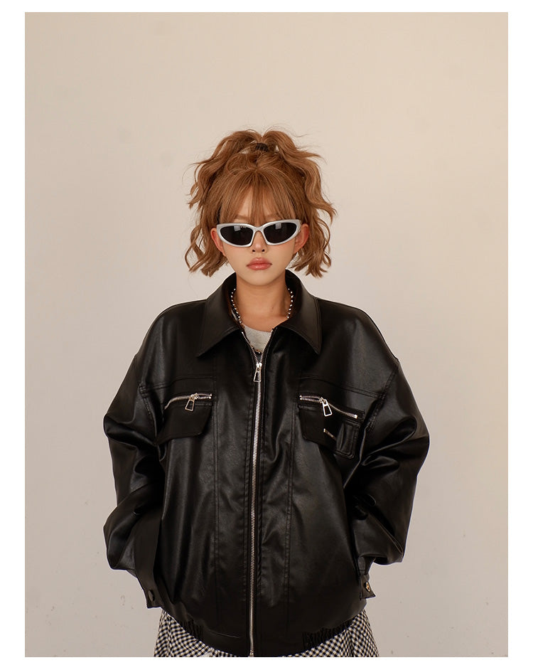 QS316A LEATHER JACKET