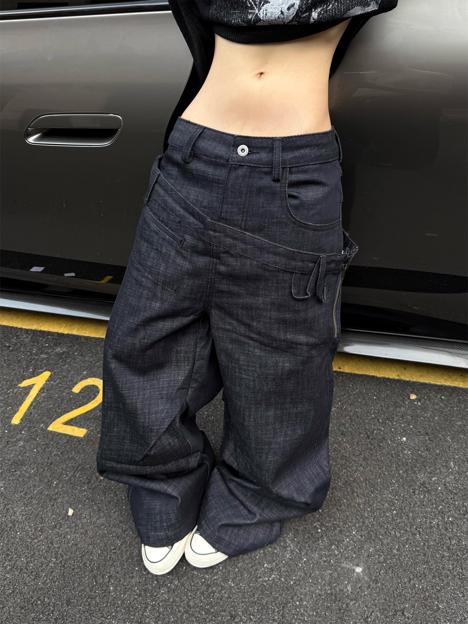 QS866B double waist denim