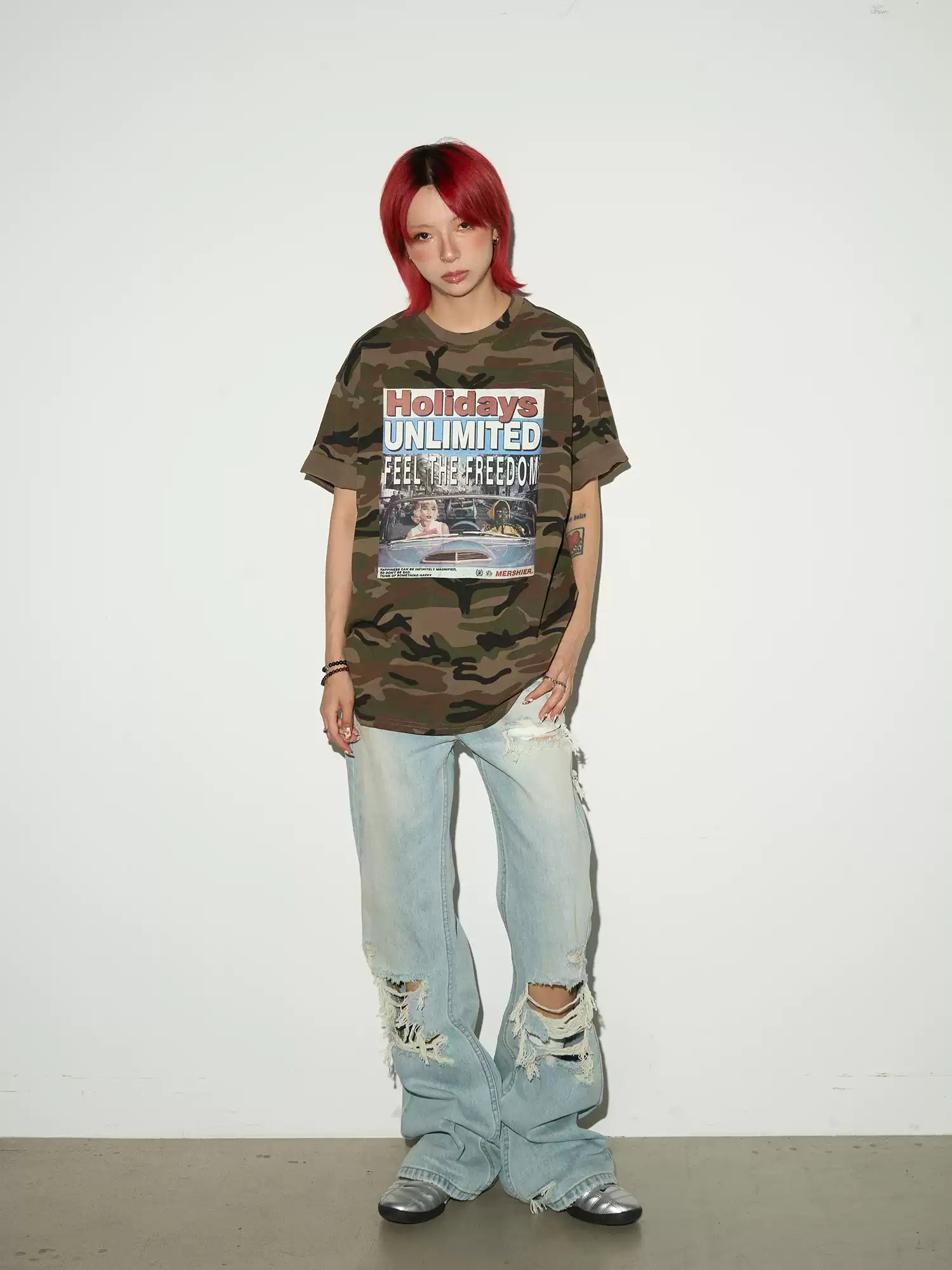 QS576B camouflage tee