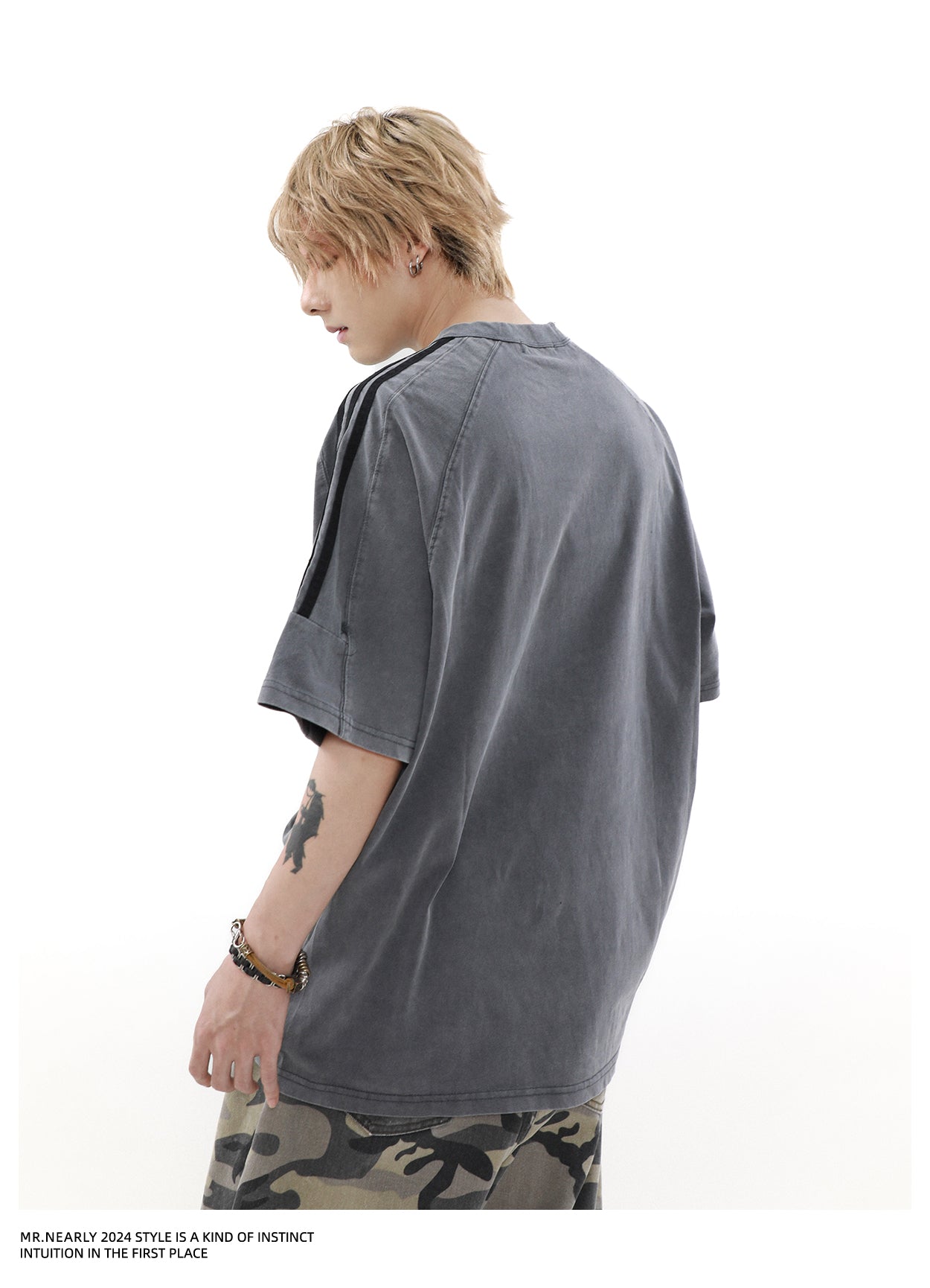 QS744A sleeve line tee