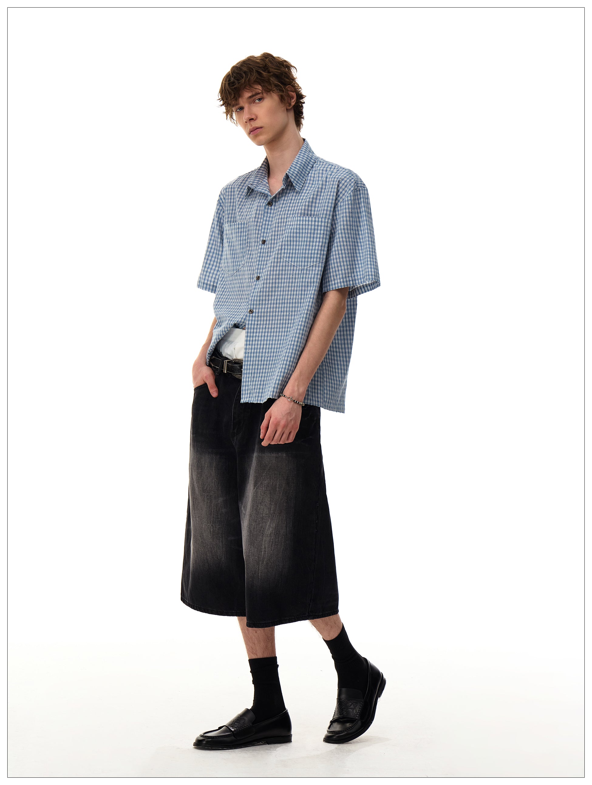 QS588B check shirts