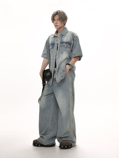 QS457A side line denim