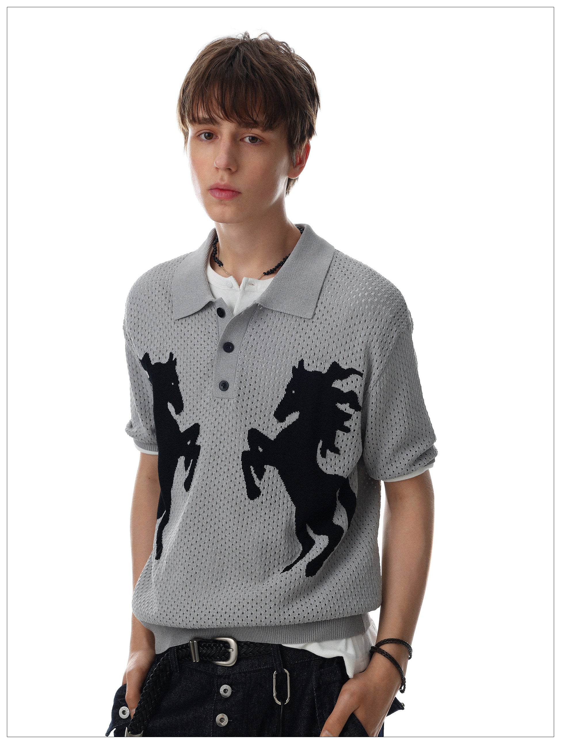 QS780B knit polo