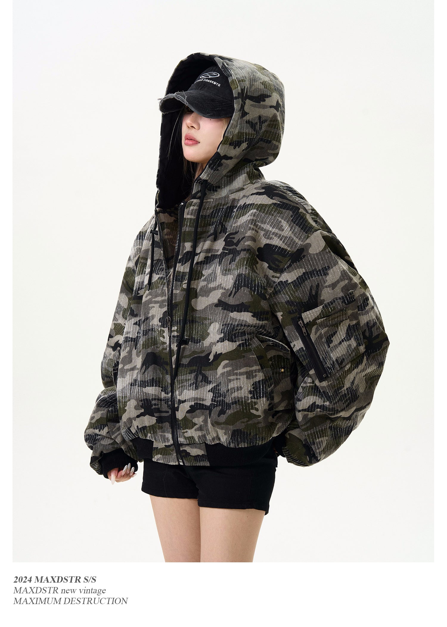 QS081B camouflage bomber jacket