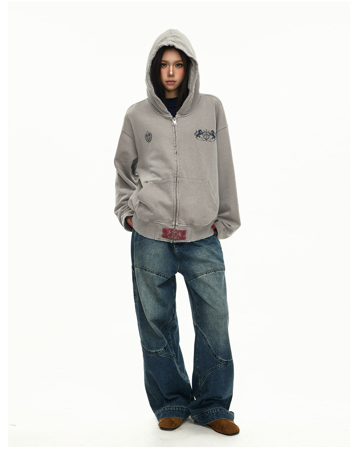 QS675B zip hoodie