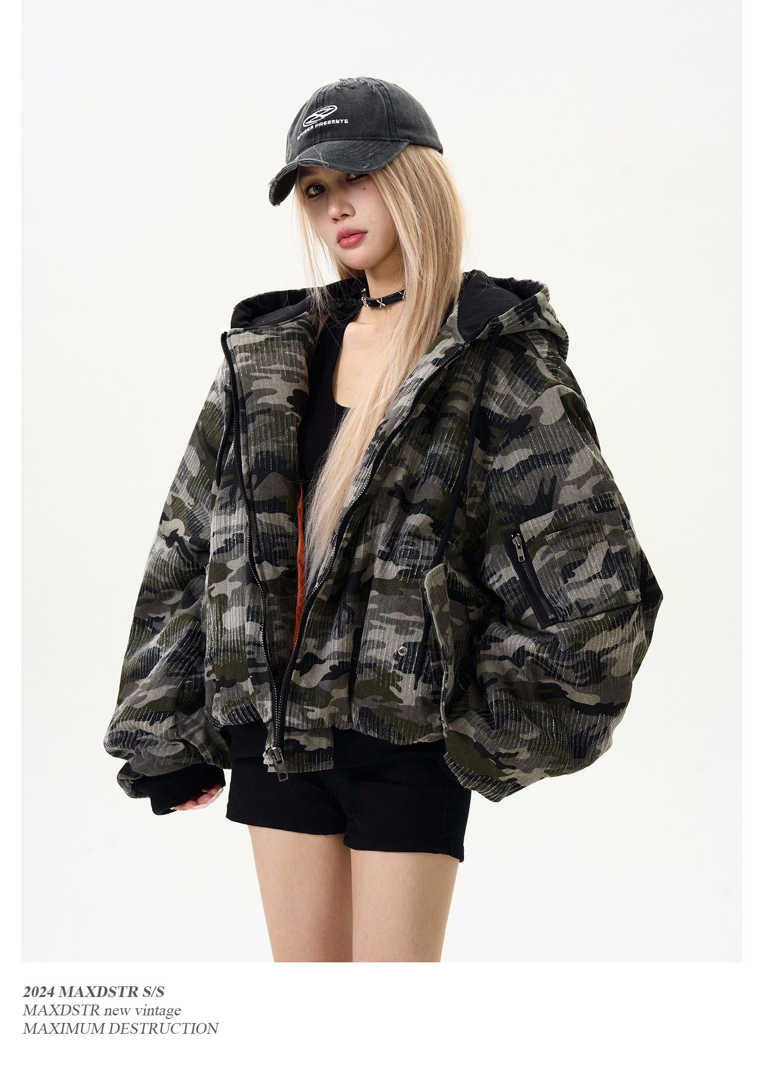 QS081B camouflage bomber jacket