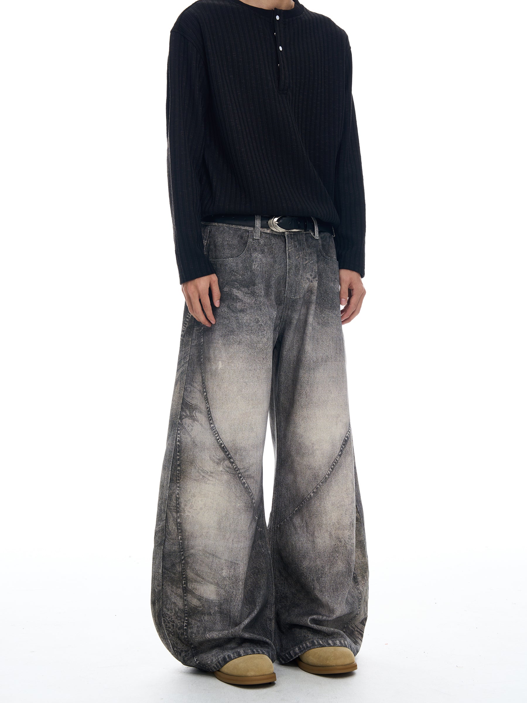 QS652B print denim