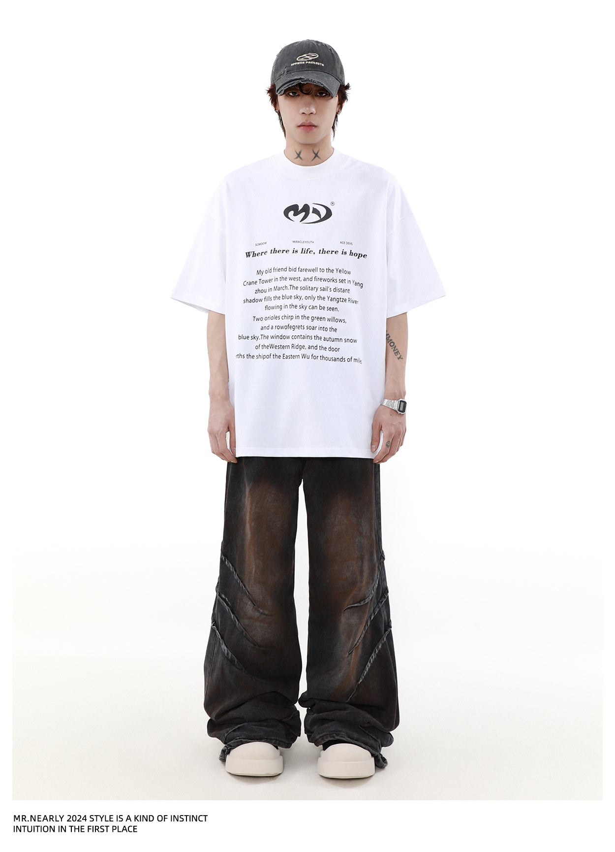 QS612A letter print tee