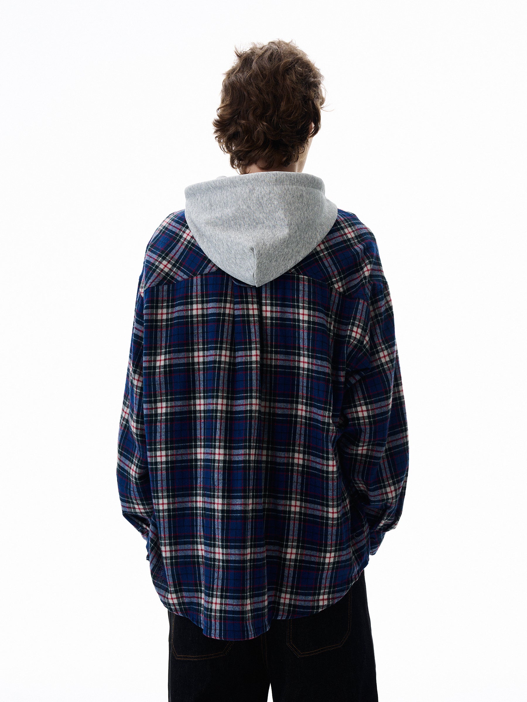 QS598B hoodie check shirts