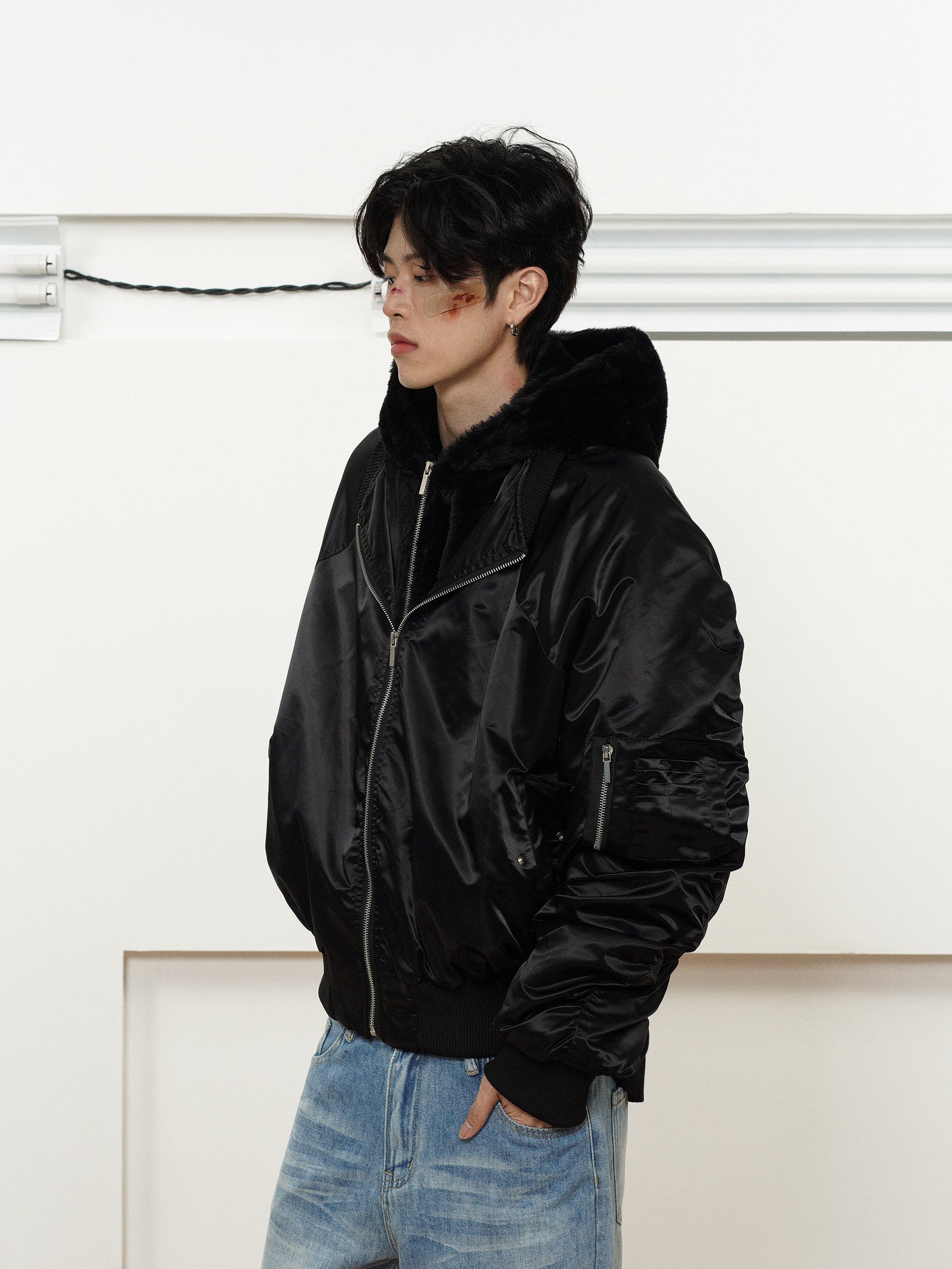 QS146B hoodie bomber jacket