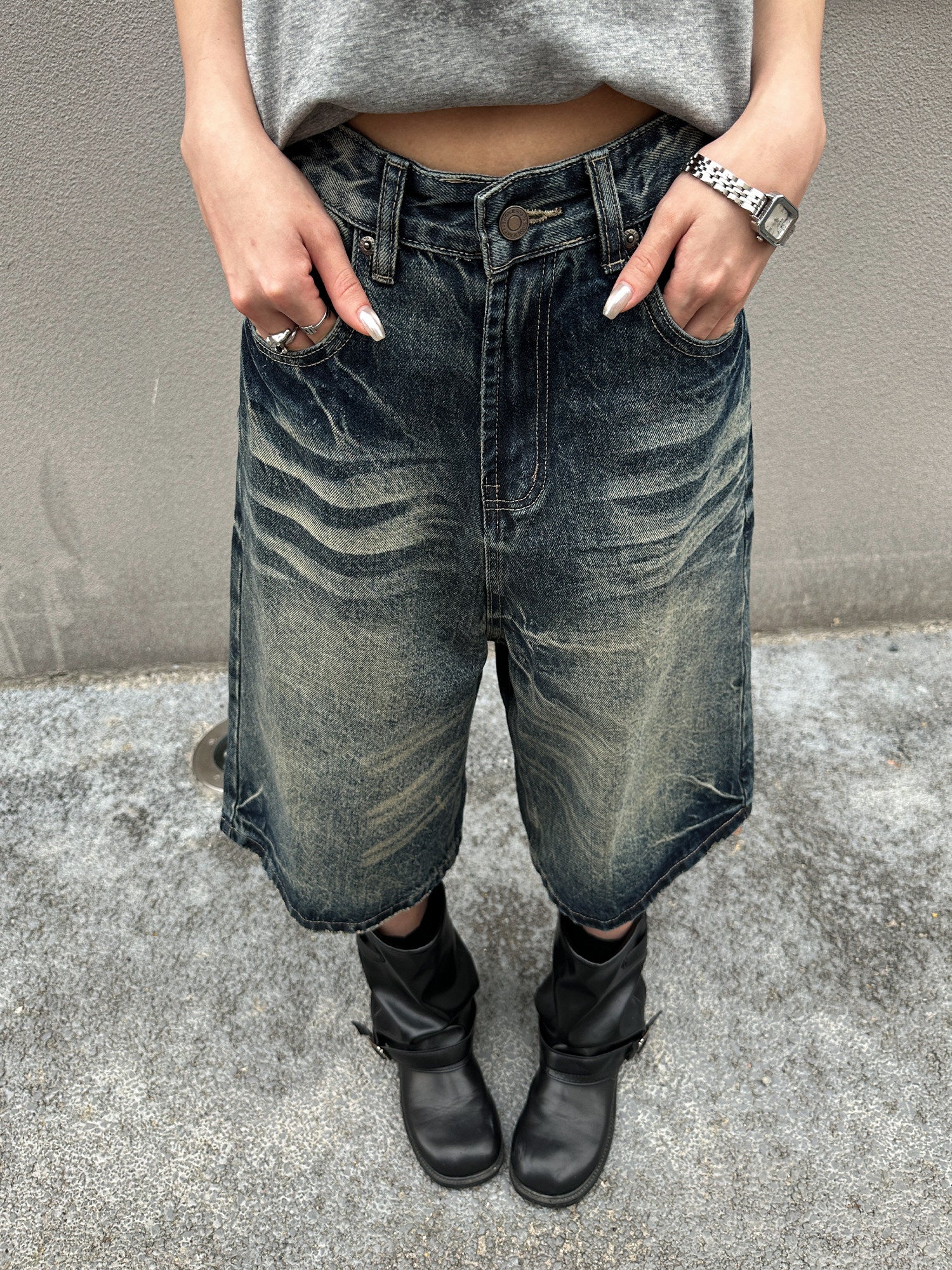 QS819B denim shorts