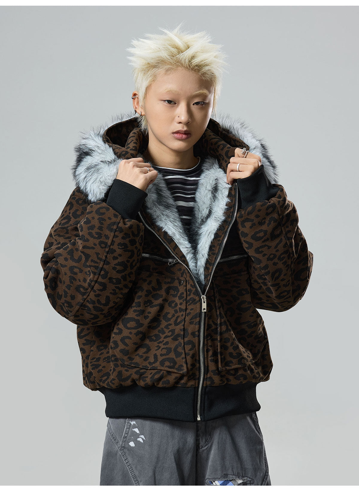 QS663B leopard jacket