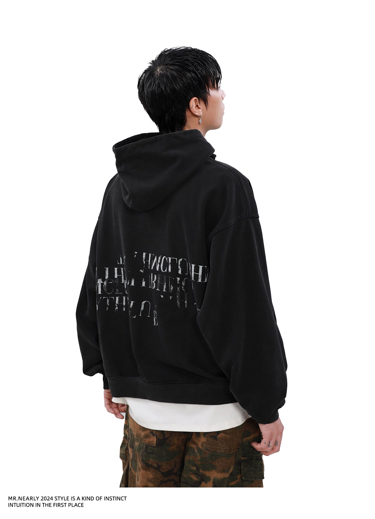 QS877A print hoodie