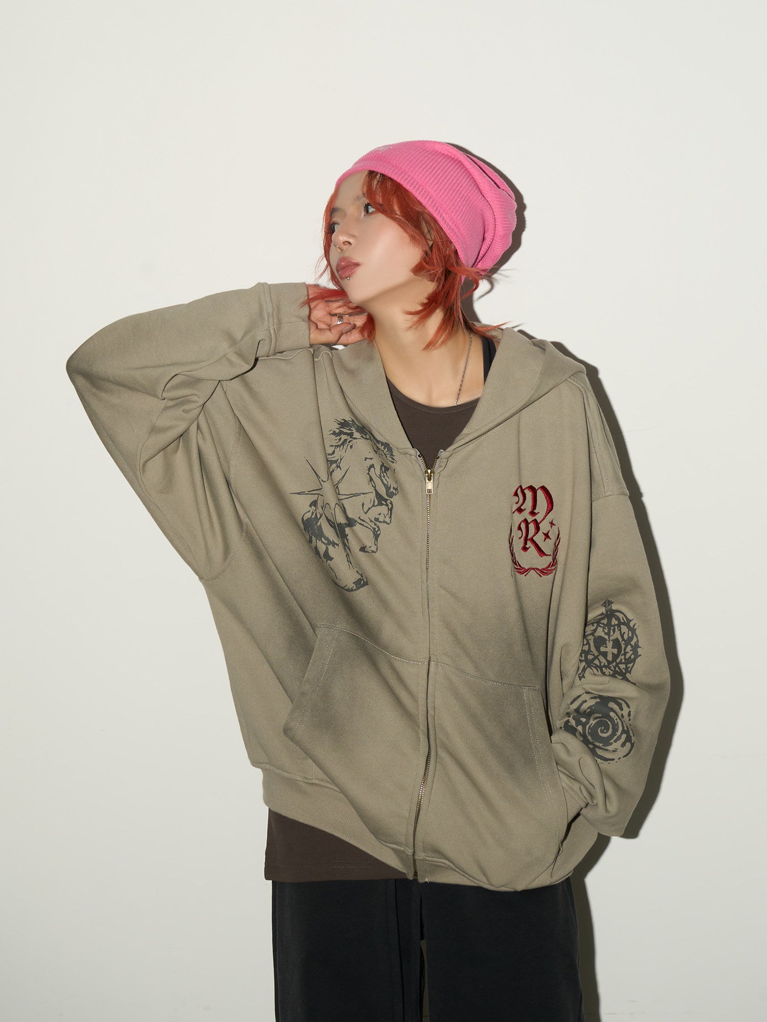 QS708B zip hoodie