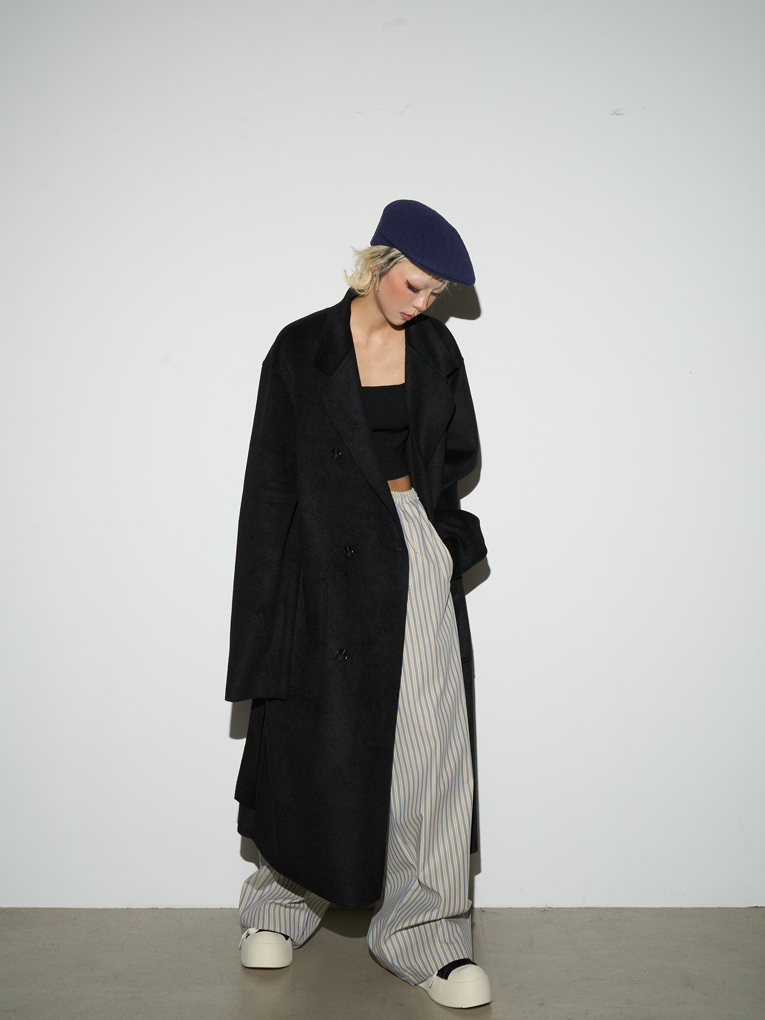 QS176B wool long coat