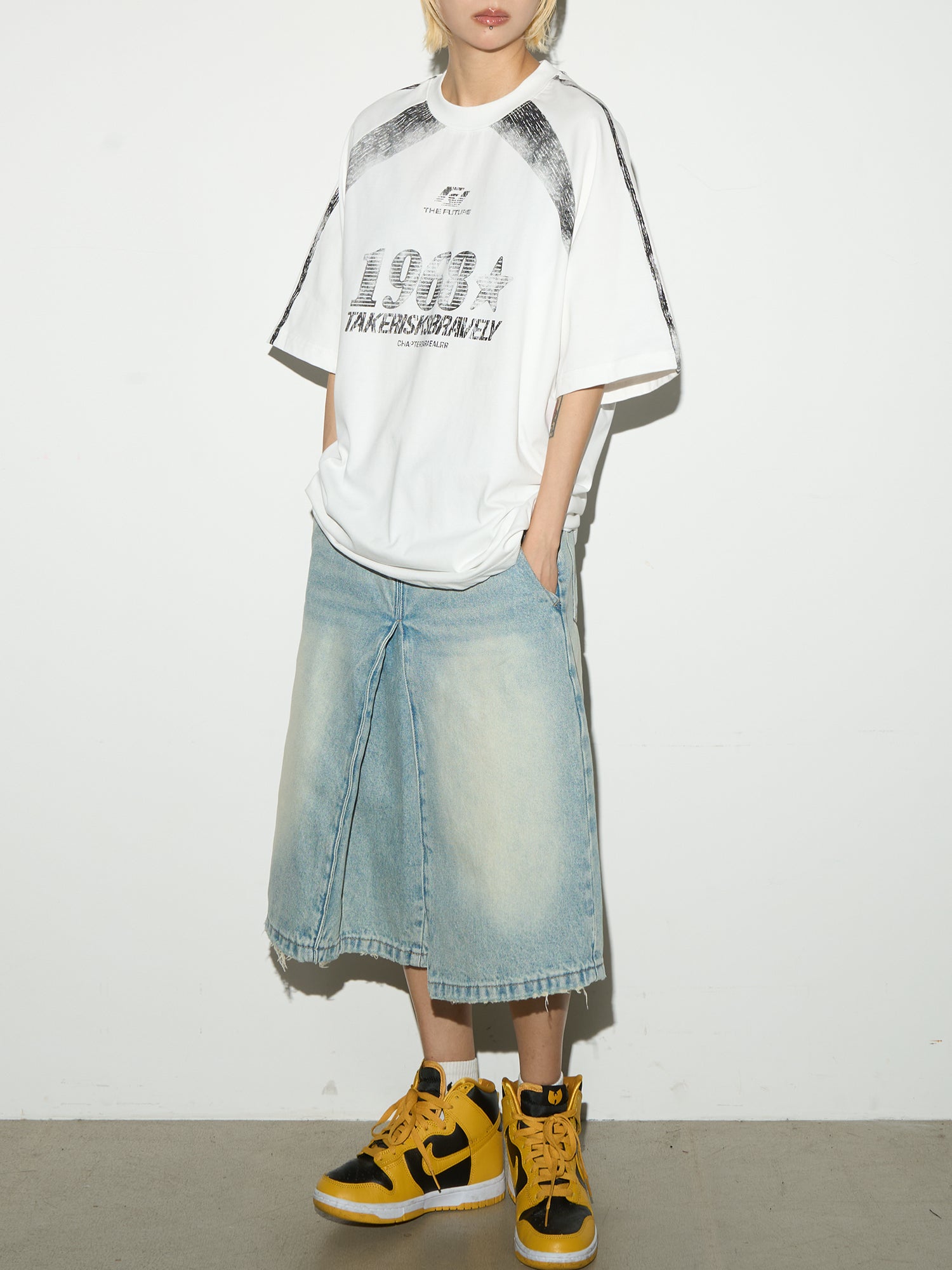 QS575B denim shorts