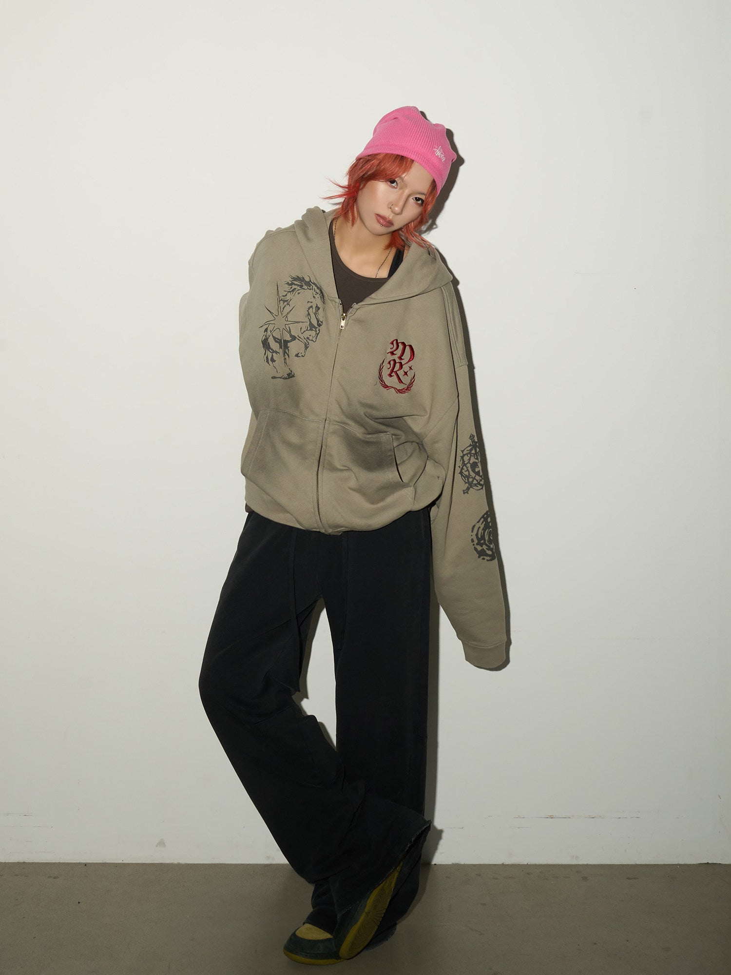 QS708B zip hoodie