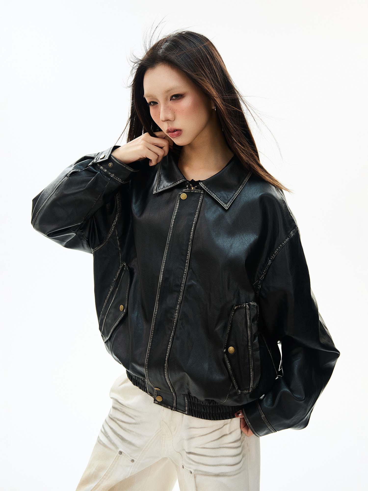 QS994A leather jacket