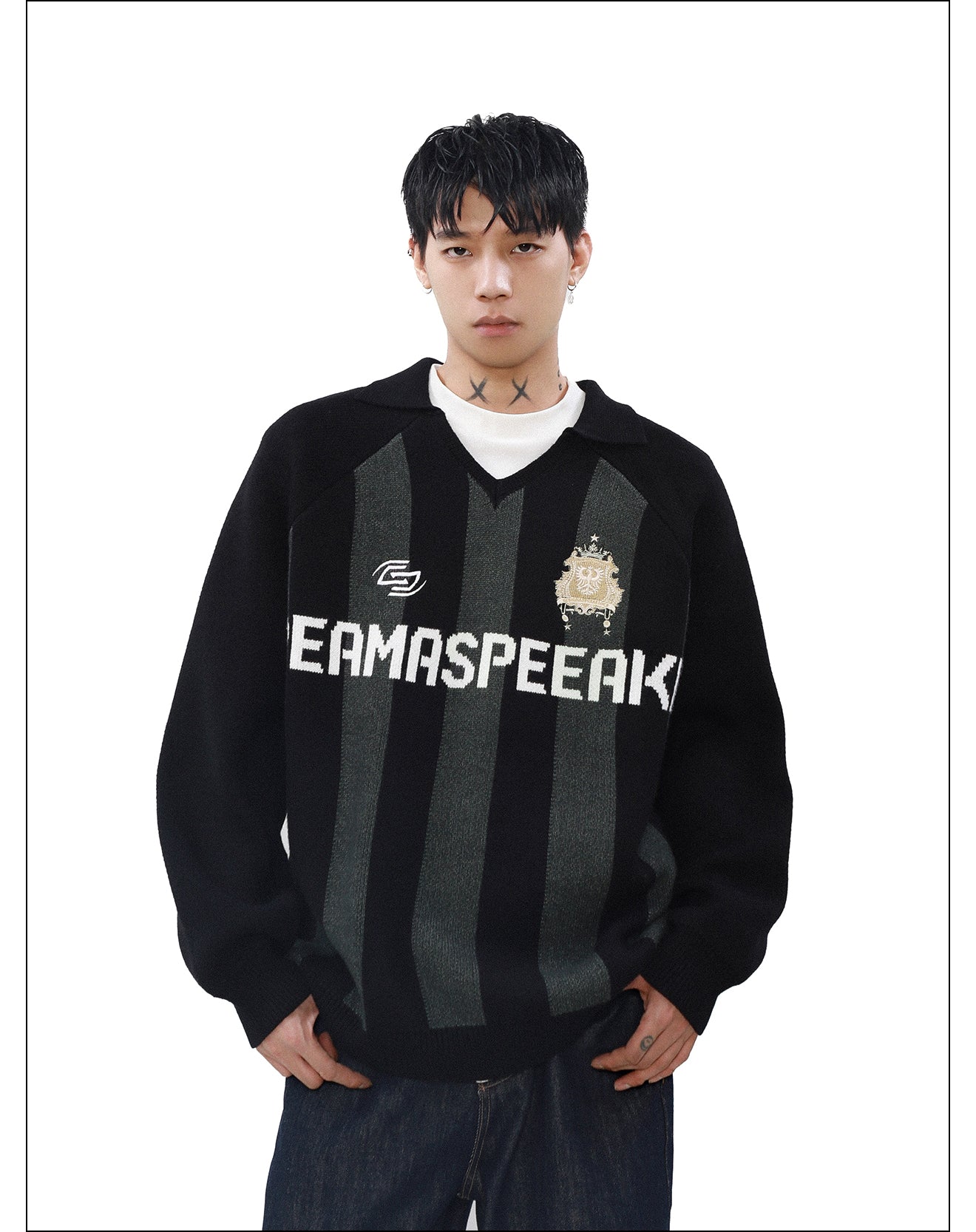 QS973A polo sweater