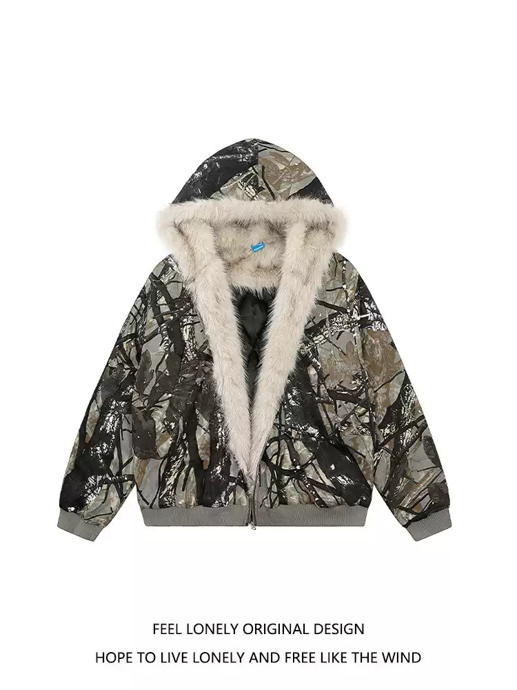 QS208B camouflage hoodie jacket