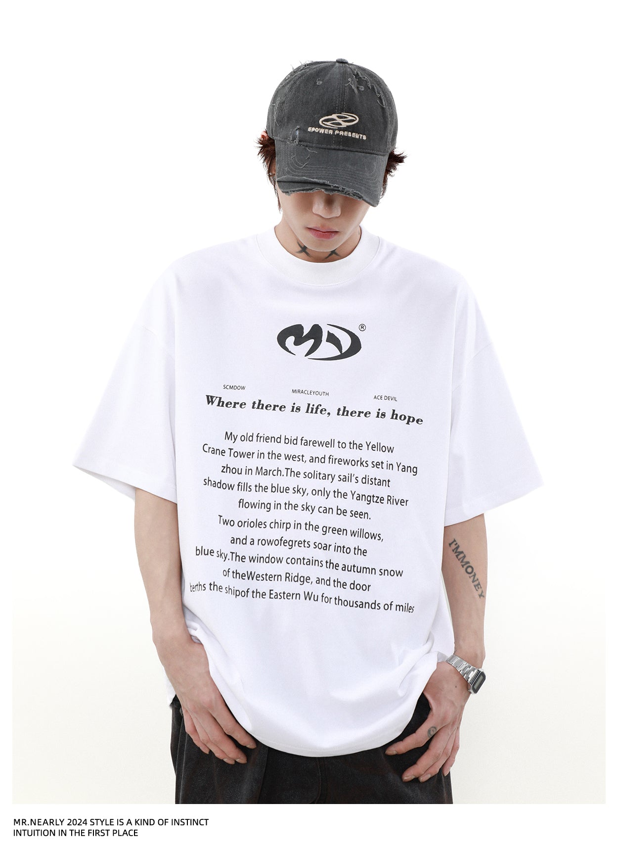 QS612A letter print tee