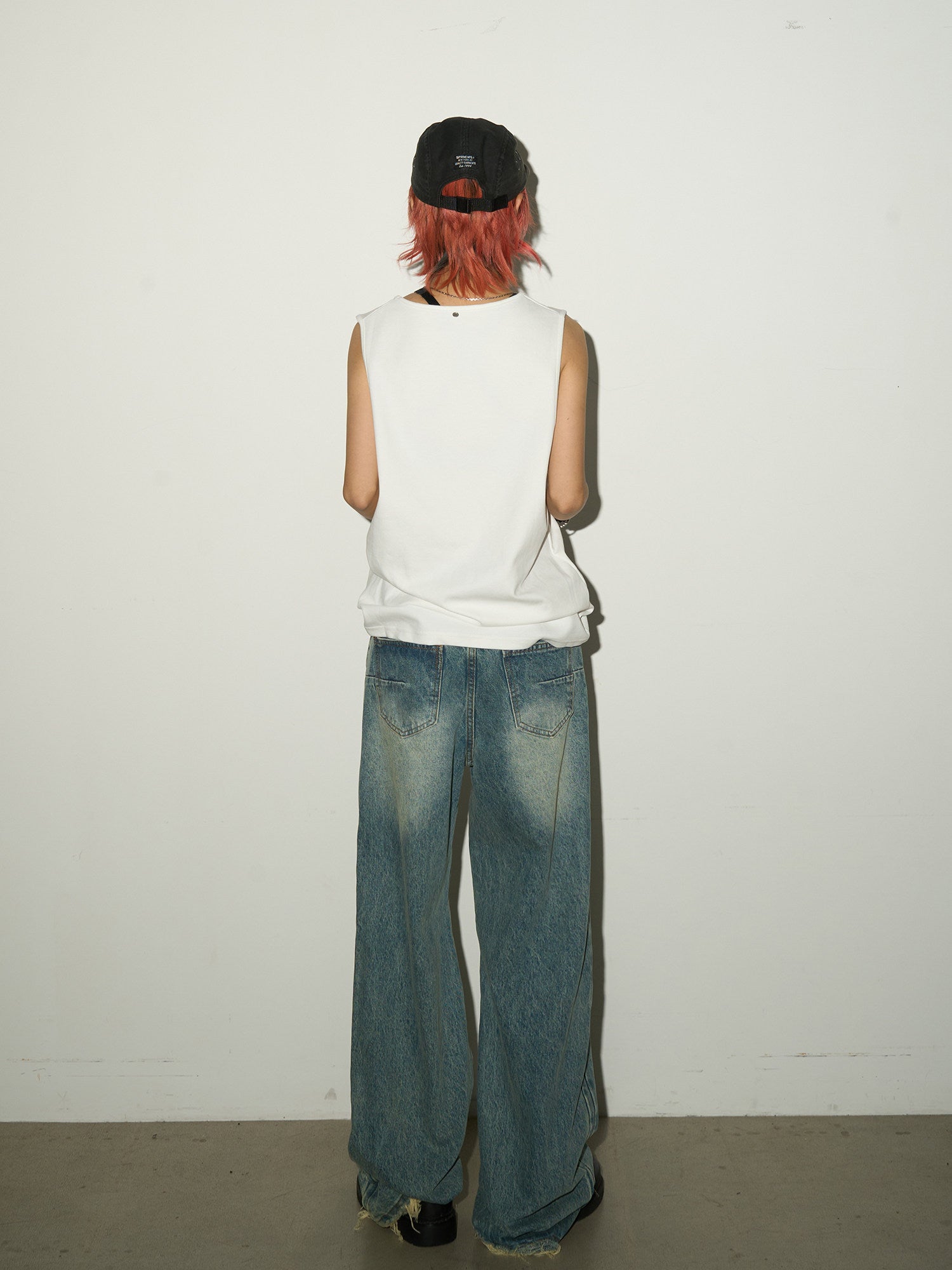 QS703B damage denim