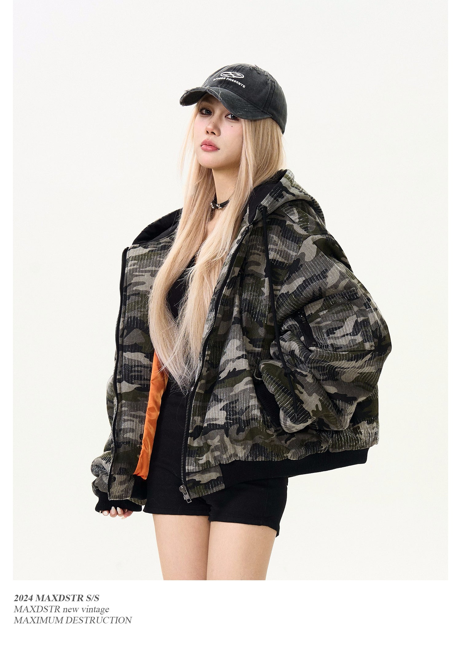 QS081B camouflage bomber jacket