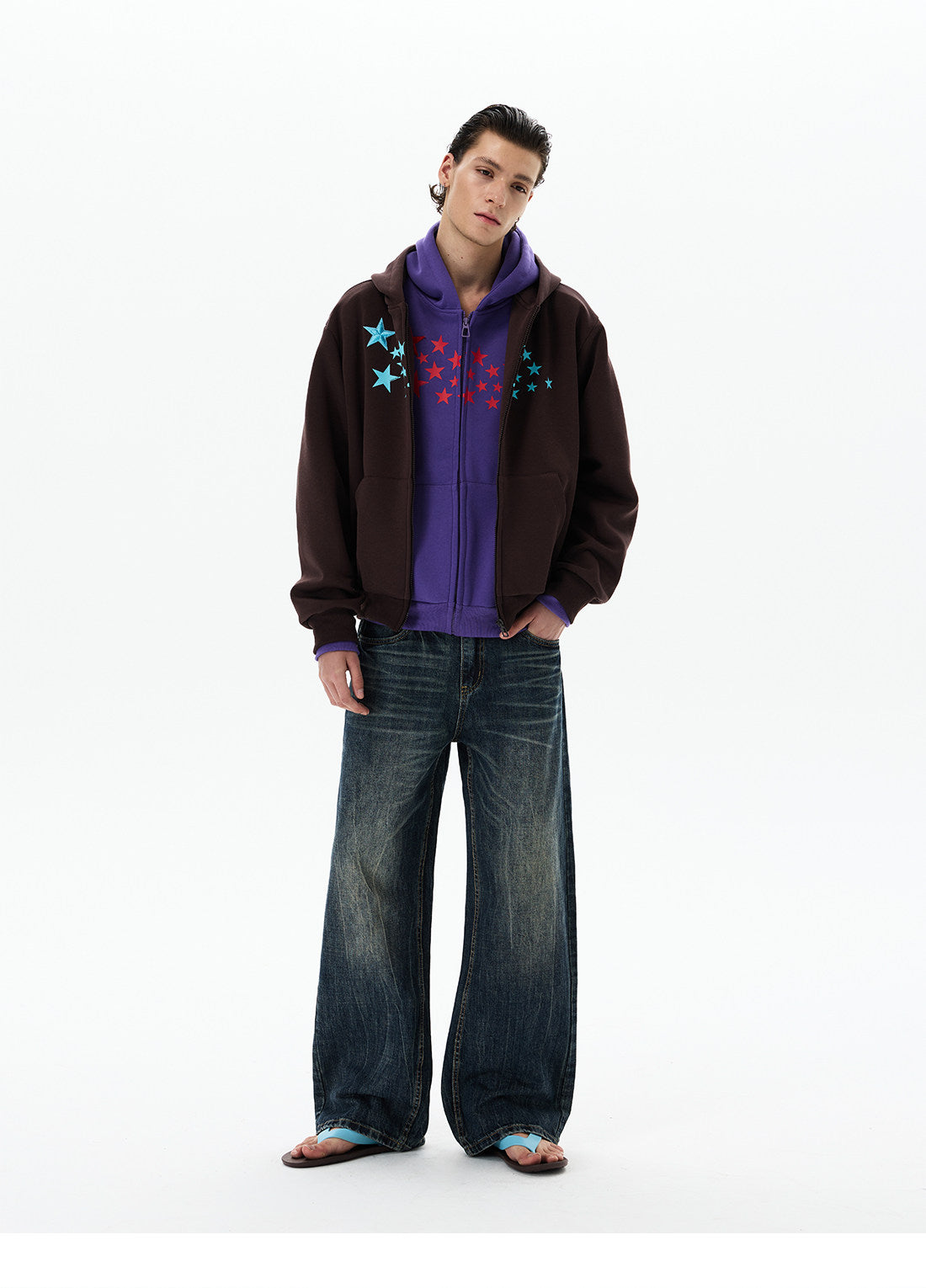 QS677B zip hoodie