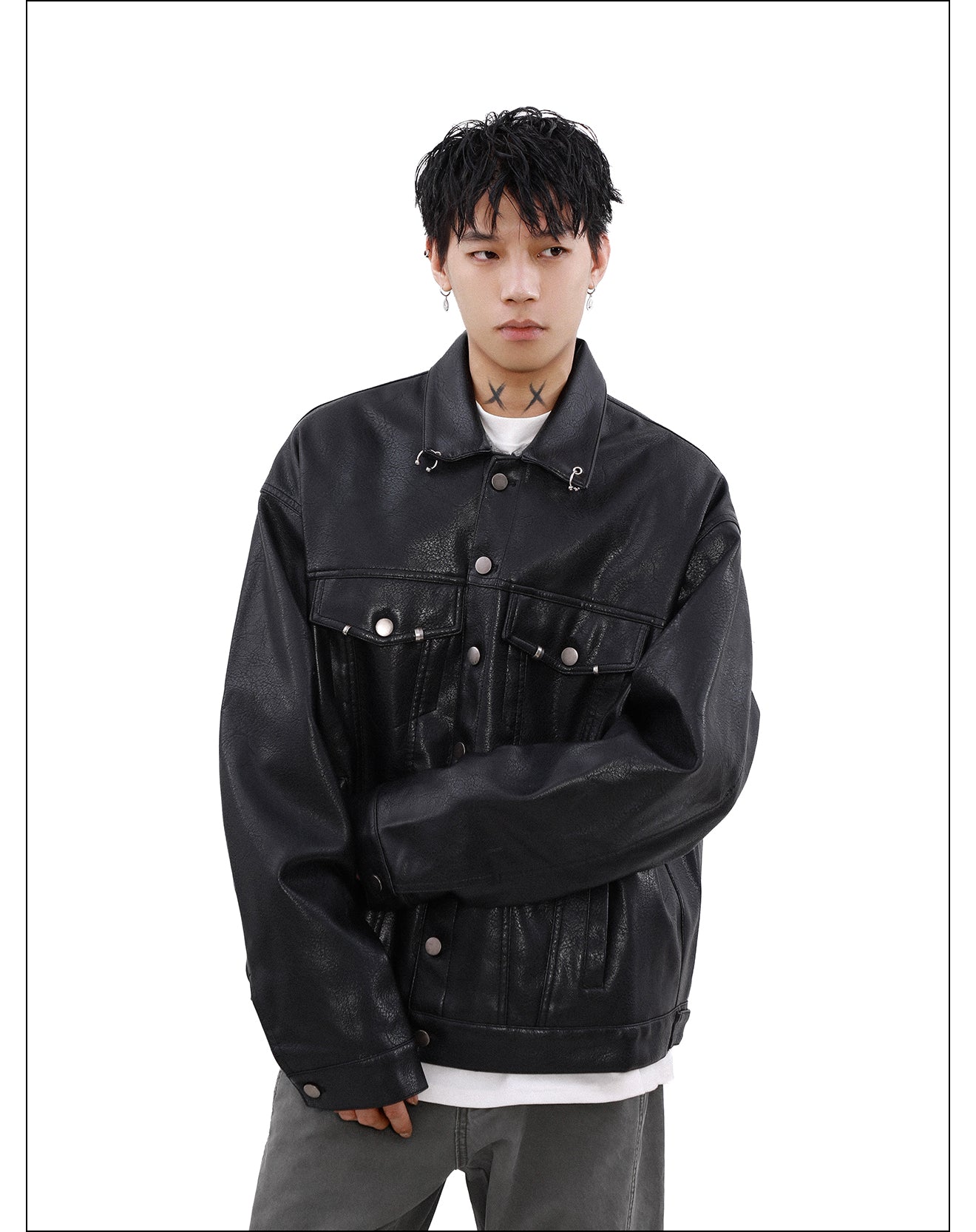 QS002B leather jacket