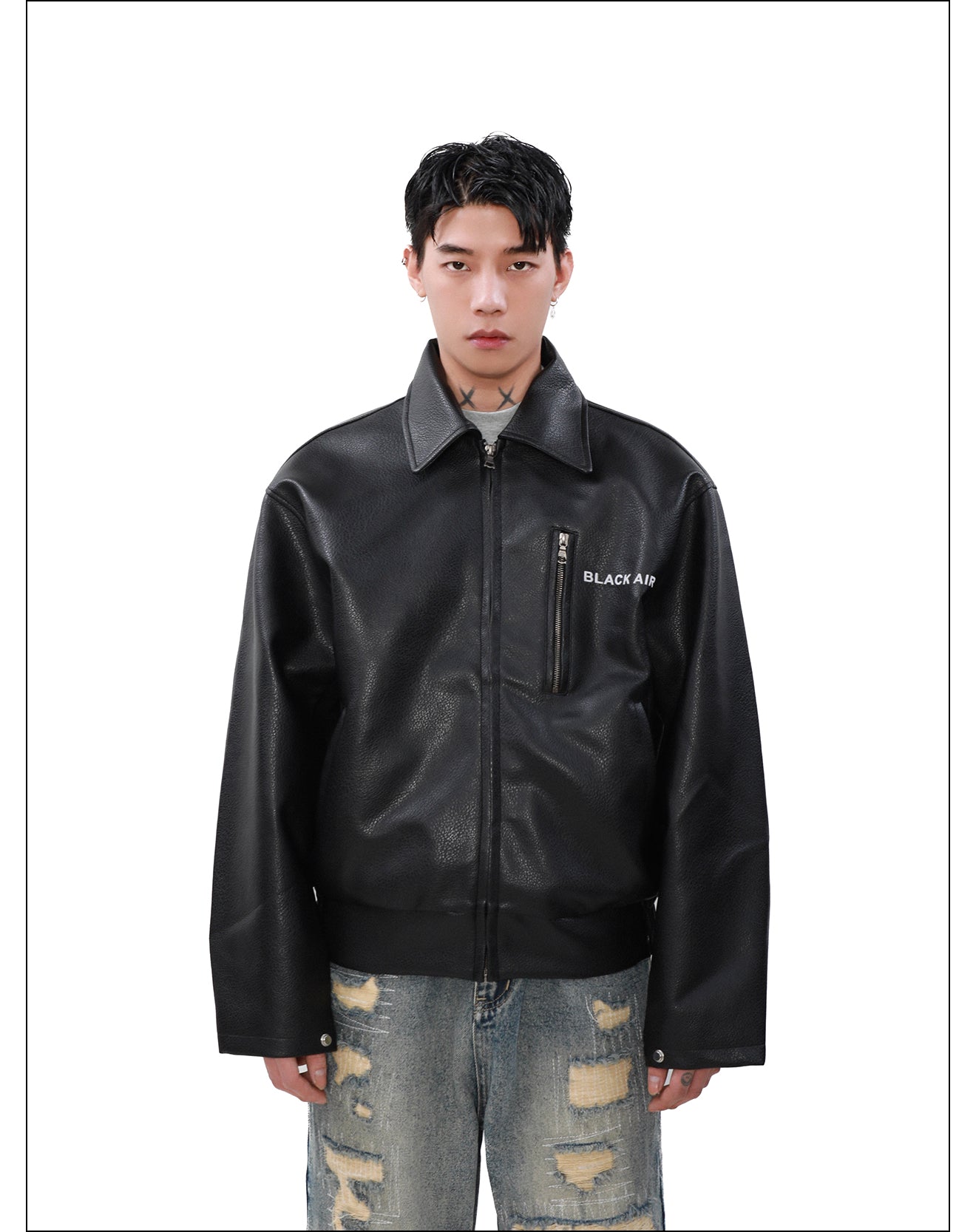 QS932A back design leather jacket