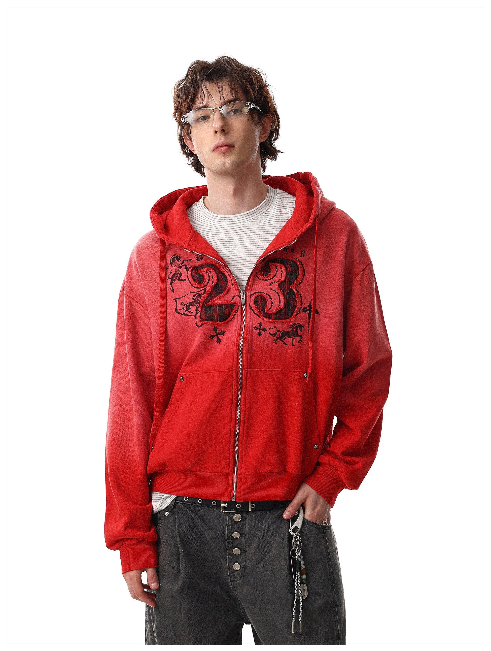 QS694B zip hoodie