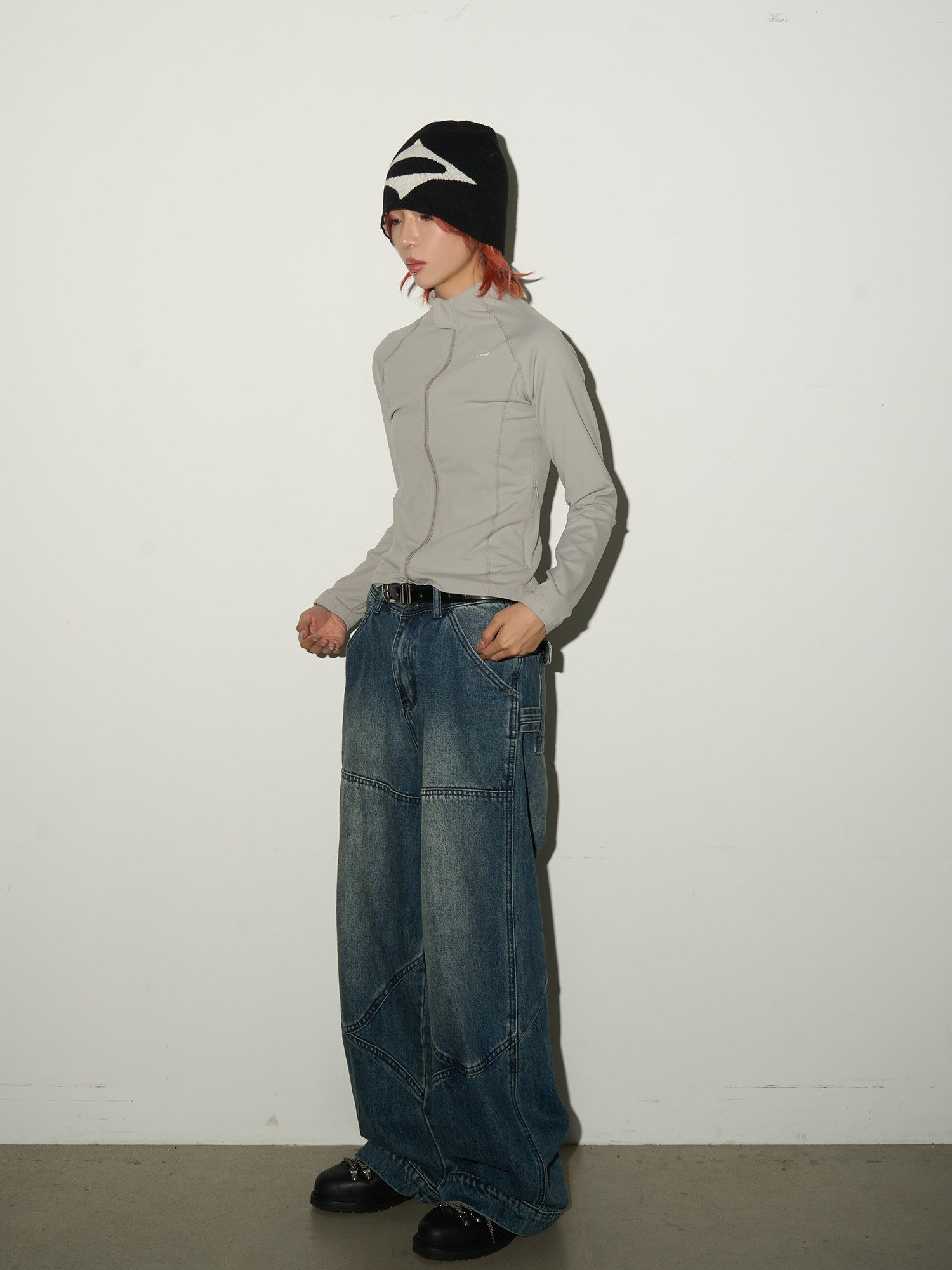 QS739B wash denim