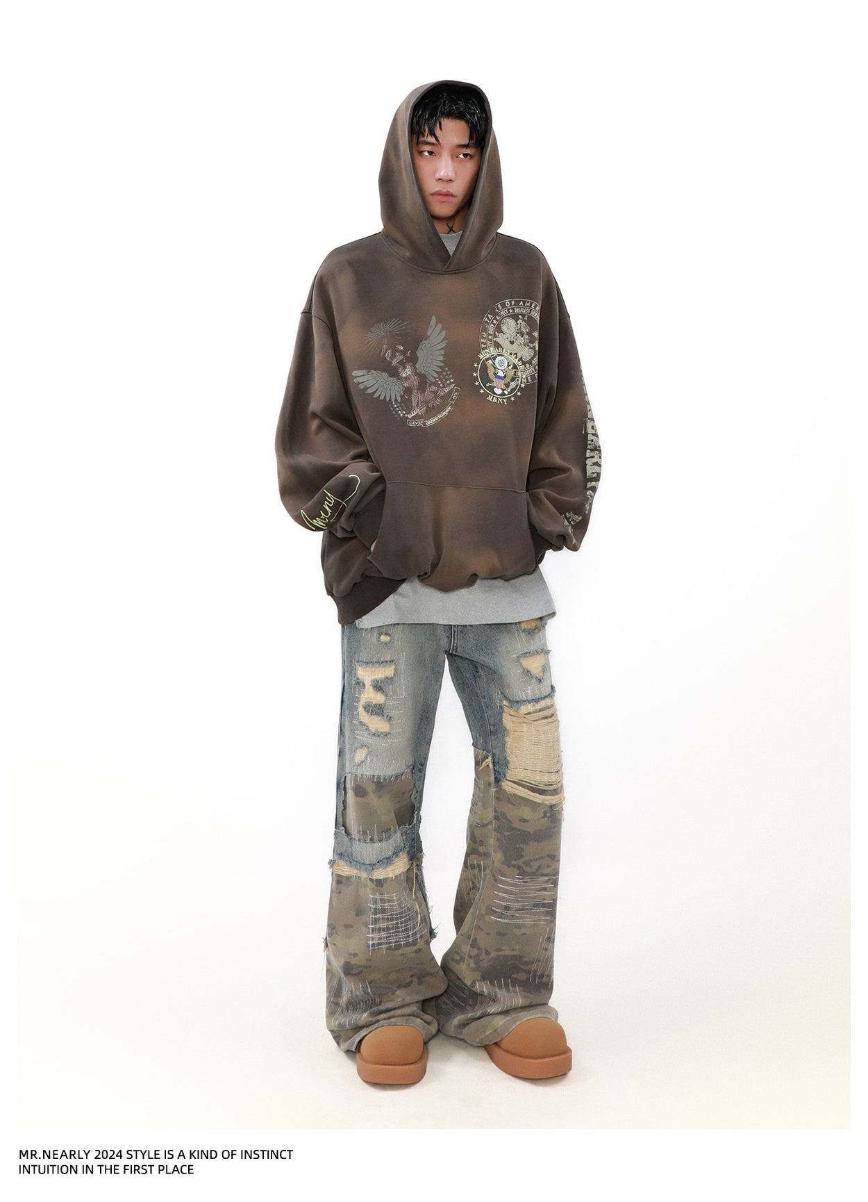 QS886A dirty hoodie