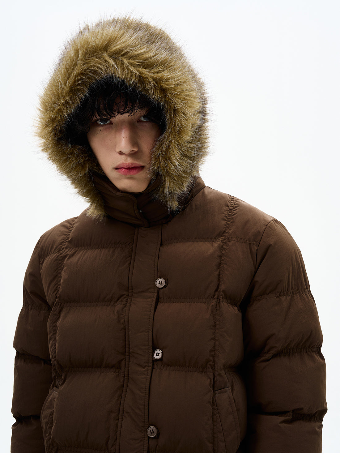 QS659B fur hoodie jacket