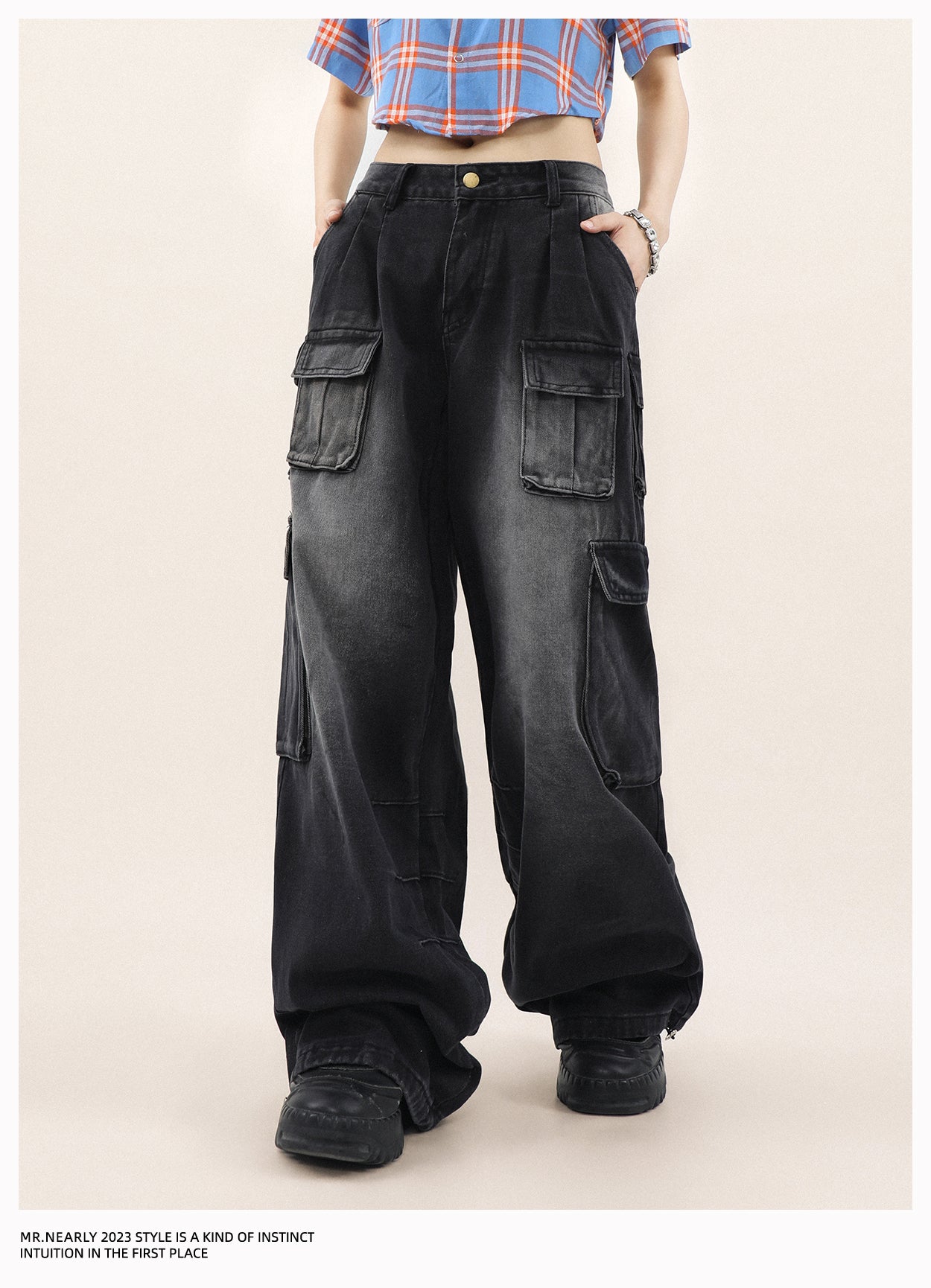 QS482A multi pocket pants