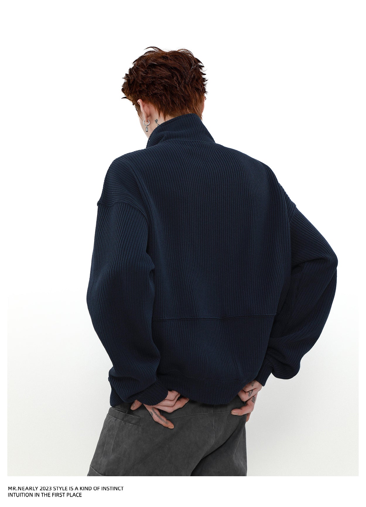 QS334A half zip sweater