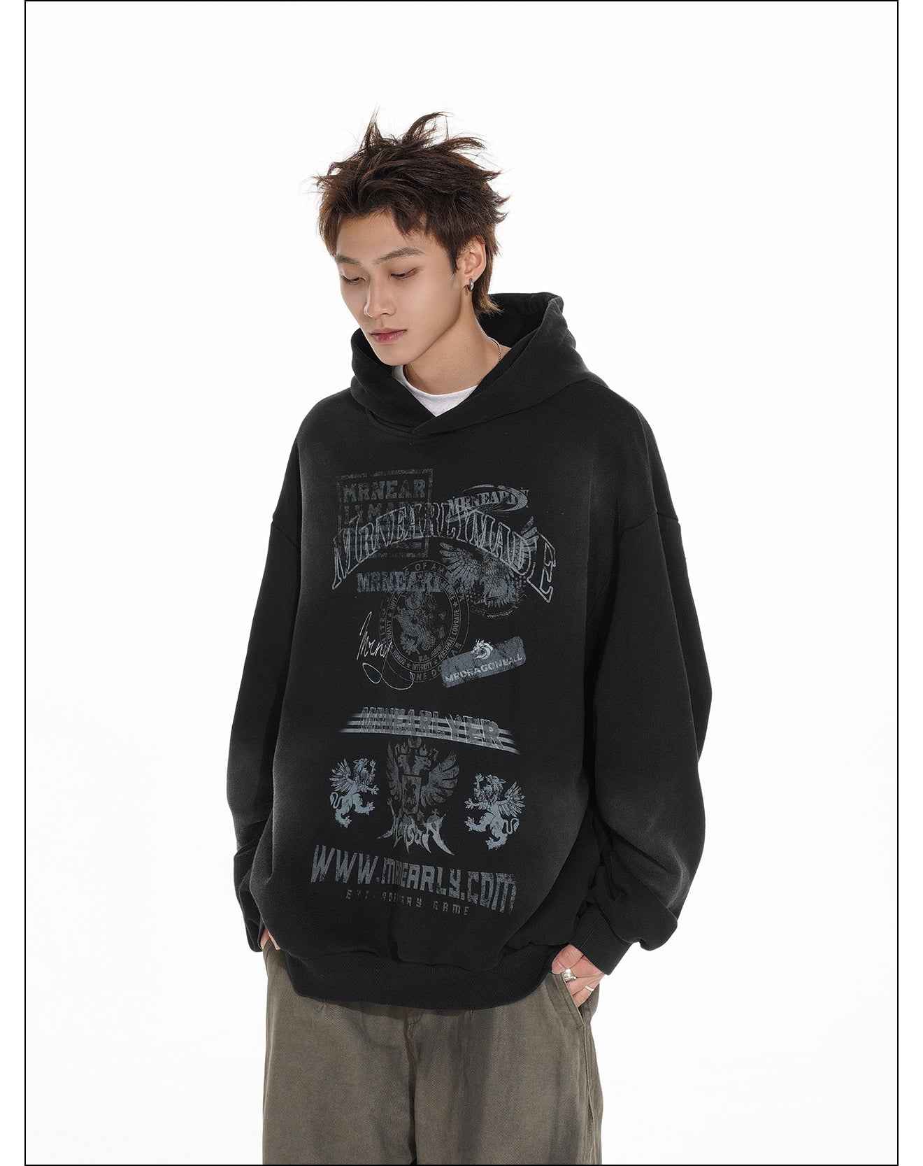 QS948A print hoodie