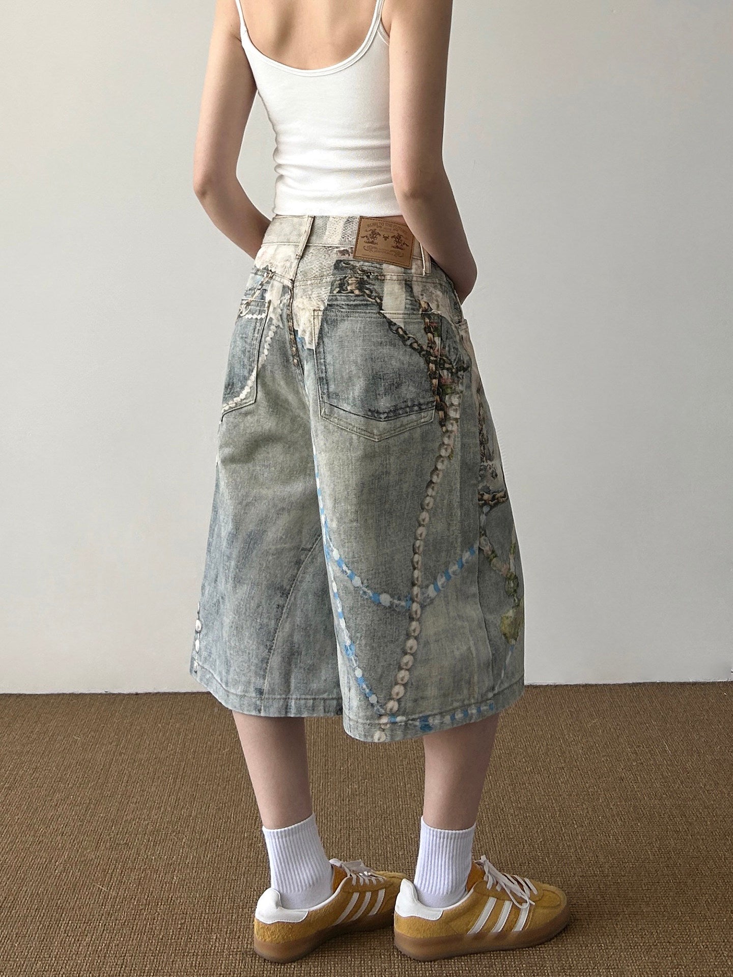 QS786B denim shorts
