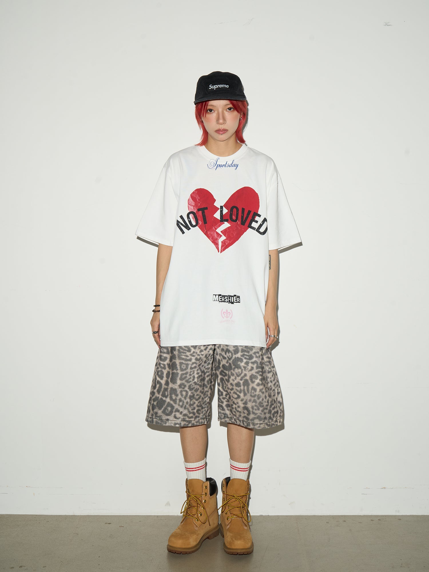 QS560B leopard shorts