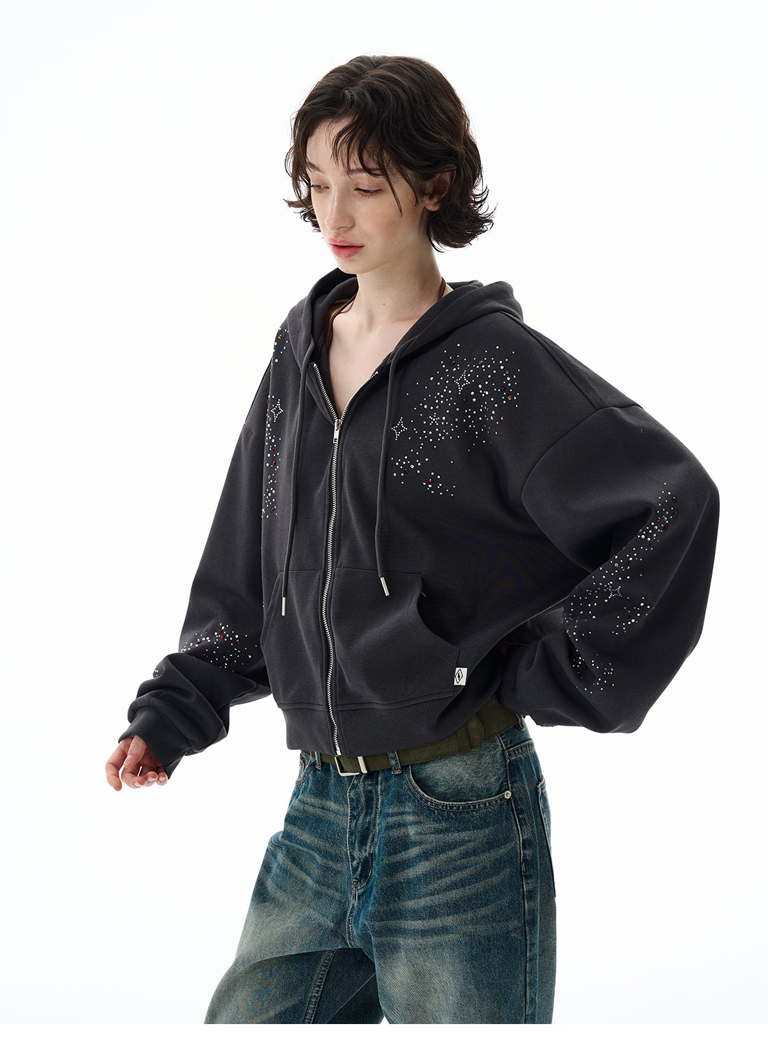 QS607B zip hoodie