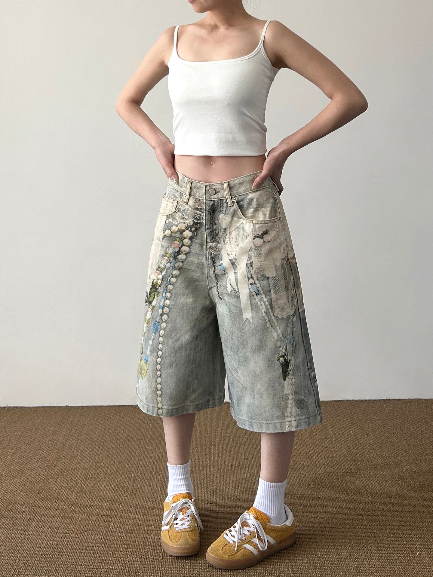 QS786B denim shorts