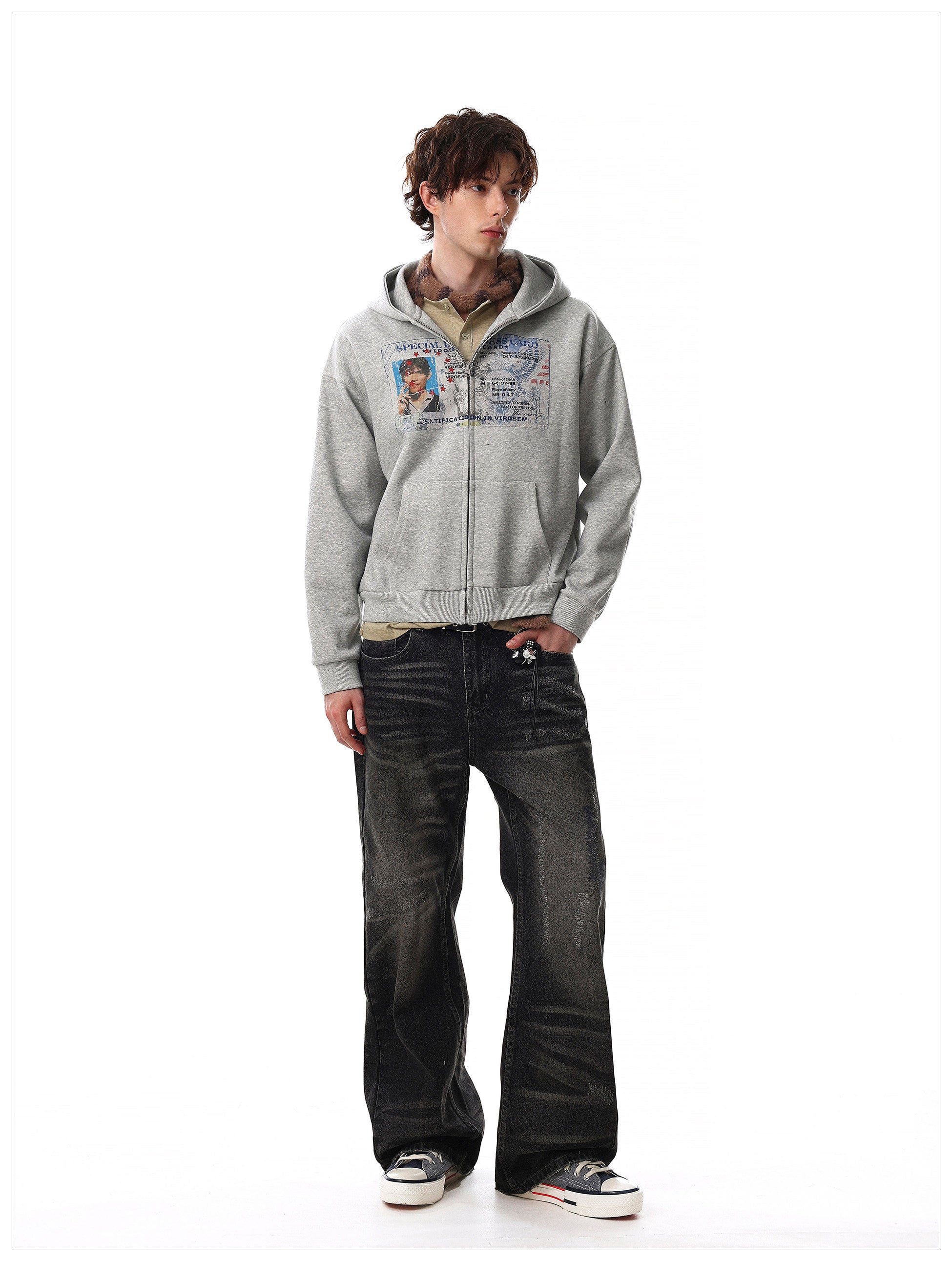 QS693B zip hoodie