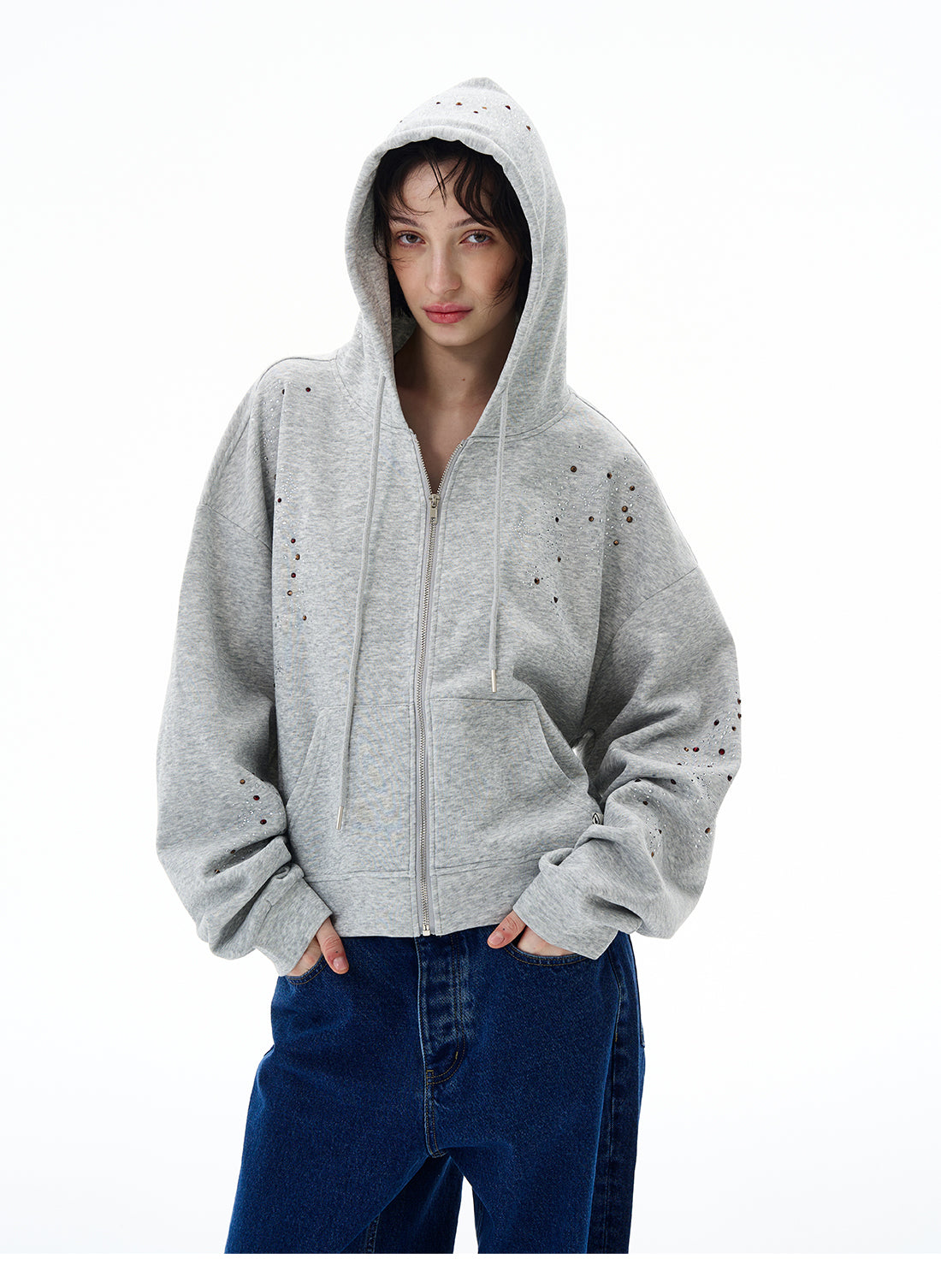 QS607B zip hoodie