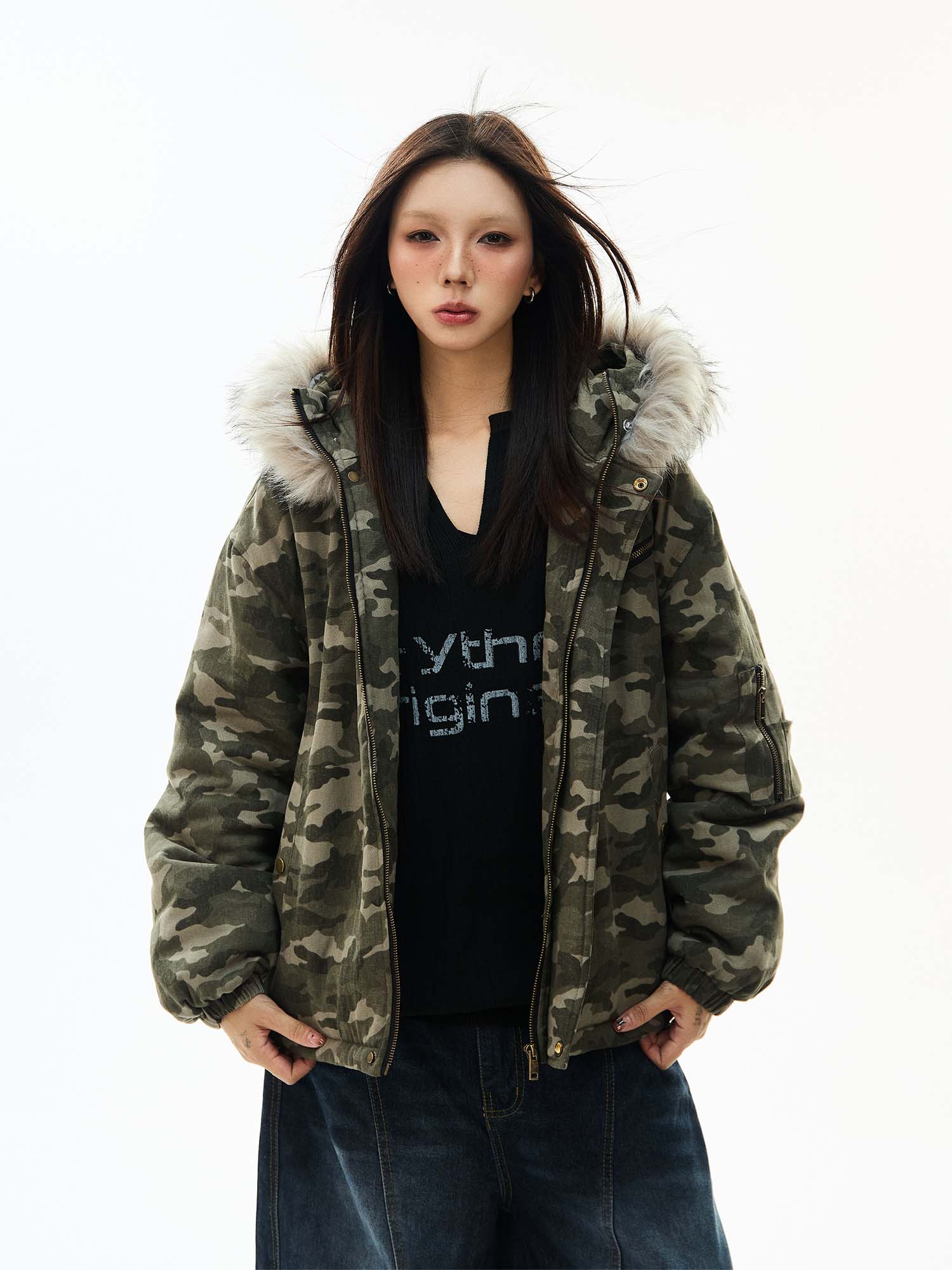 QS991A camouflage padded jacket